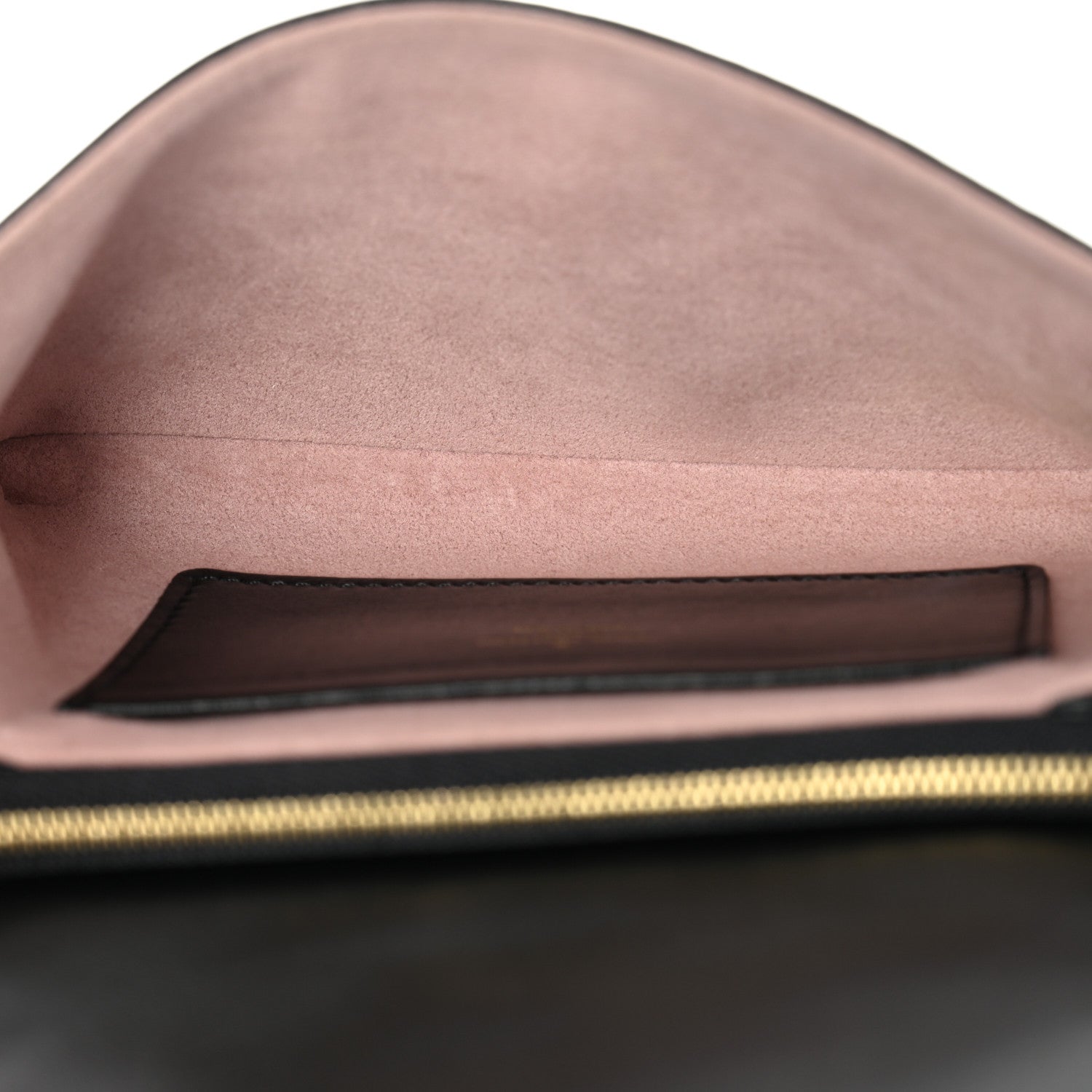 Lambskin Embossed Monogram Pochette Coussin Black