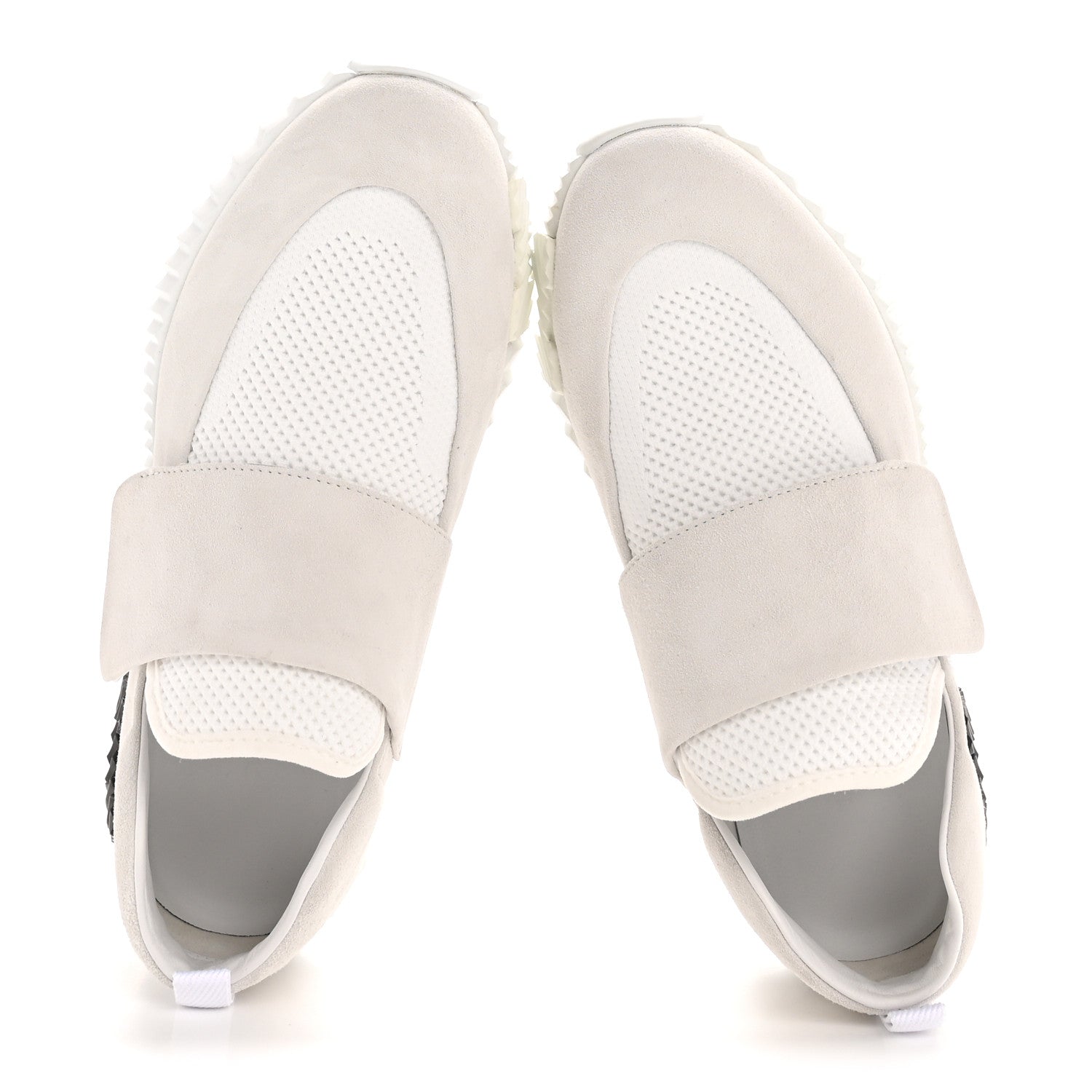 Suede Goatskin Mesh Fabric H Sneakers 38 White
