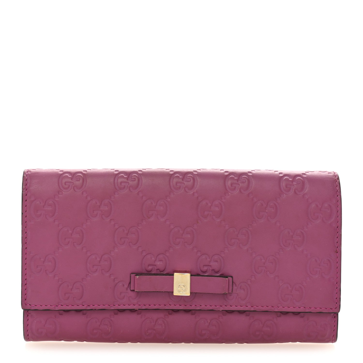 Guccissima Signature Bowy Continental Wallet Peonia Flower