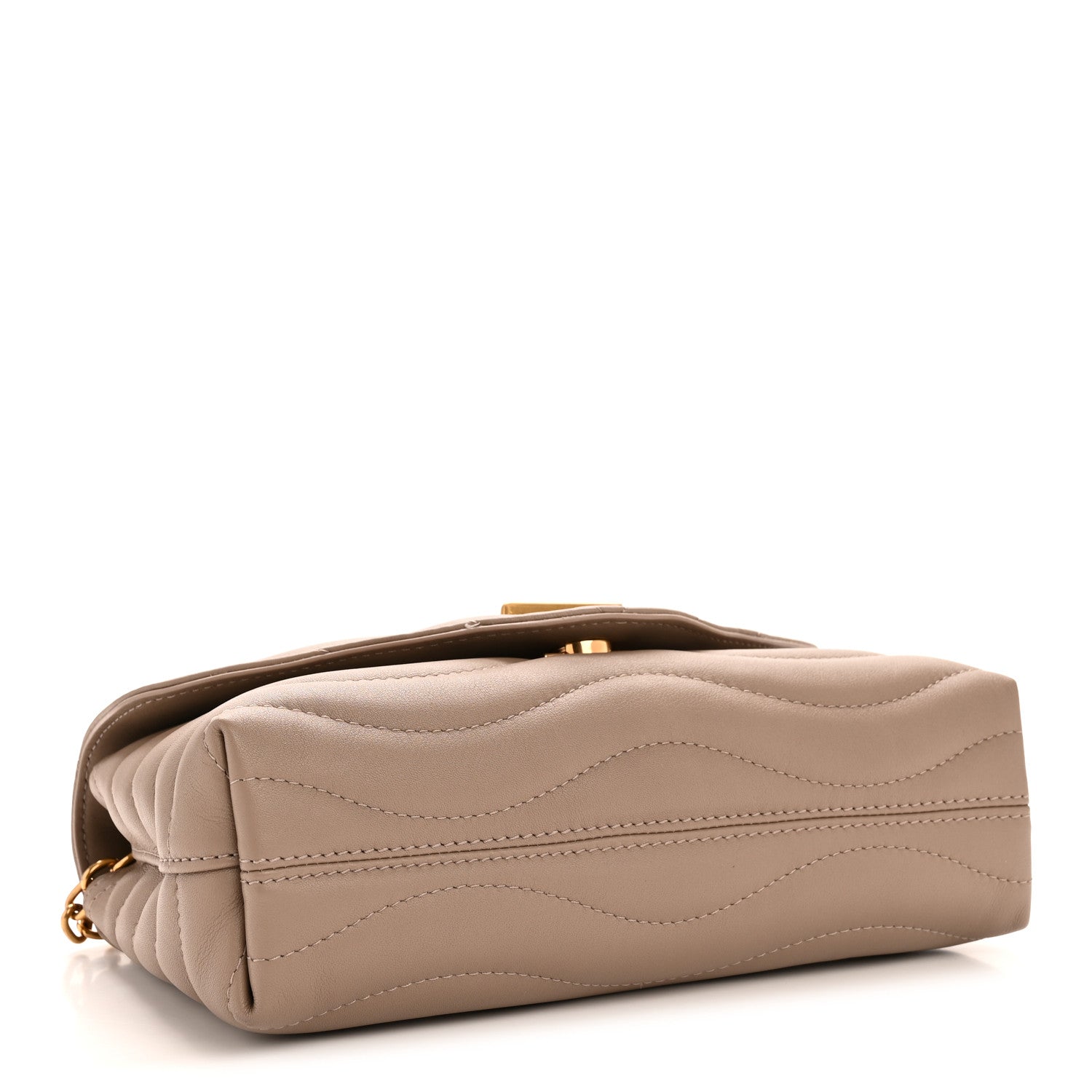 Calfskin LV New Wave Chain Bag Taupe
