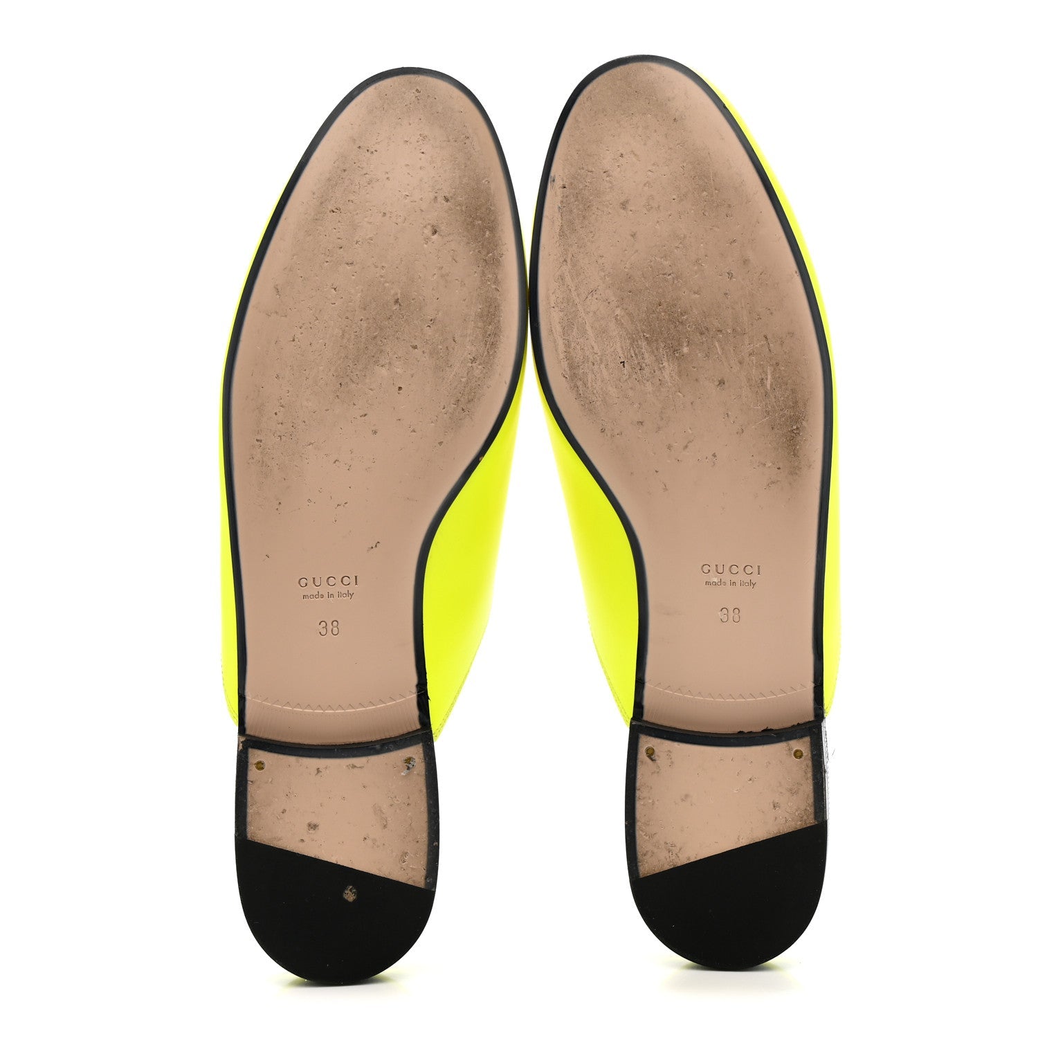 Malaga Kid Womens Princetown Slippers 38 Yellow Fluo