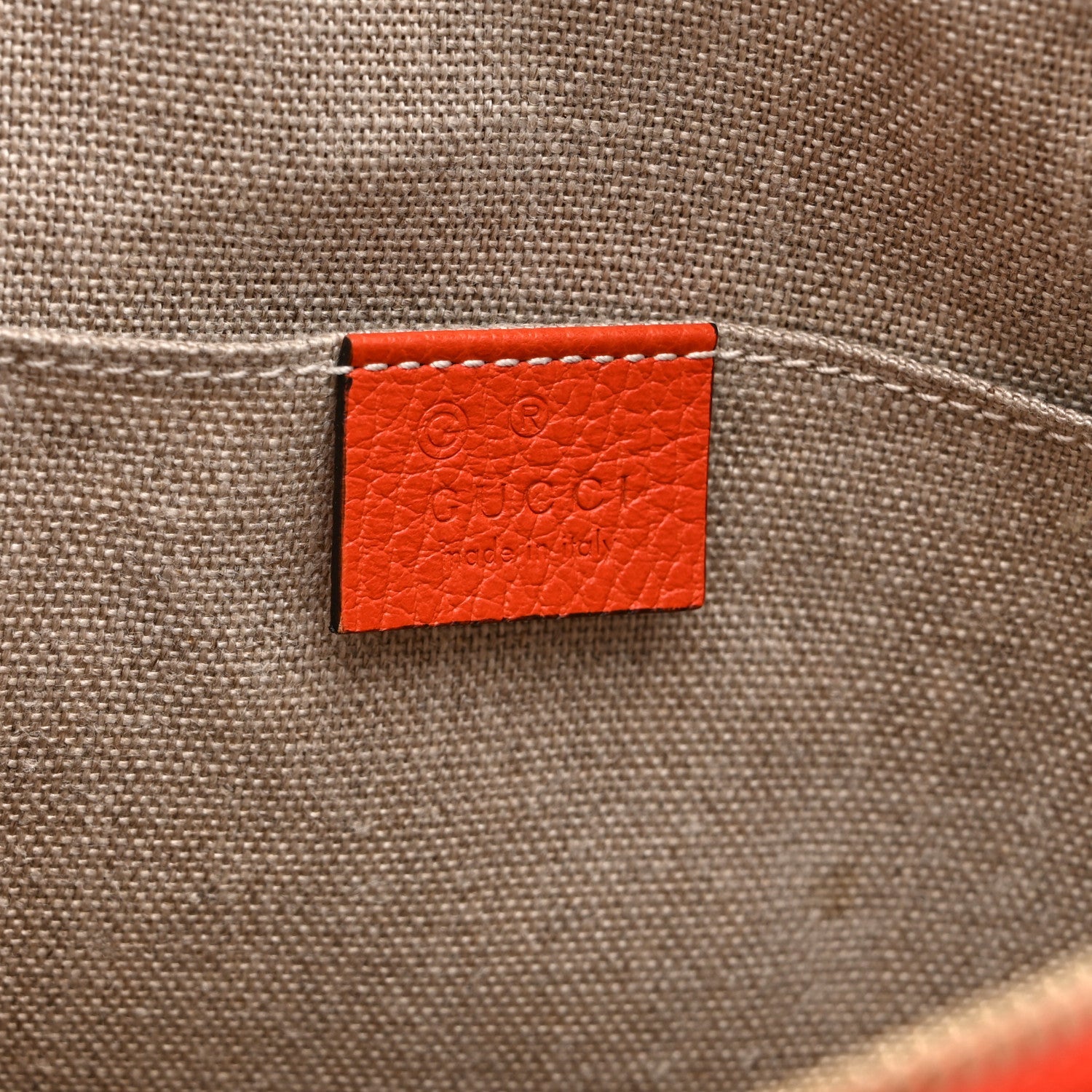 Dollar Calfskin Small GG Charm Dome Bag Orange