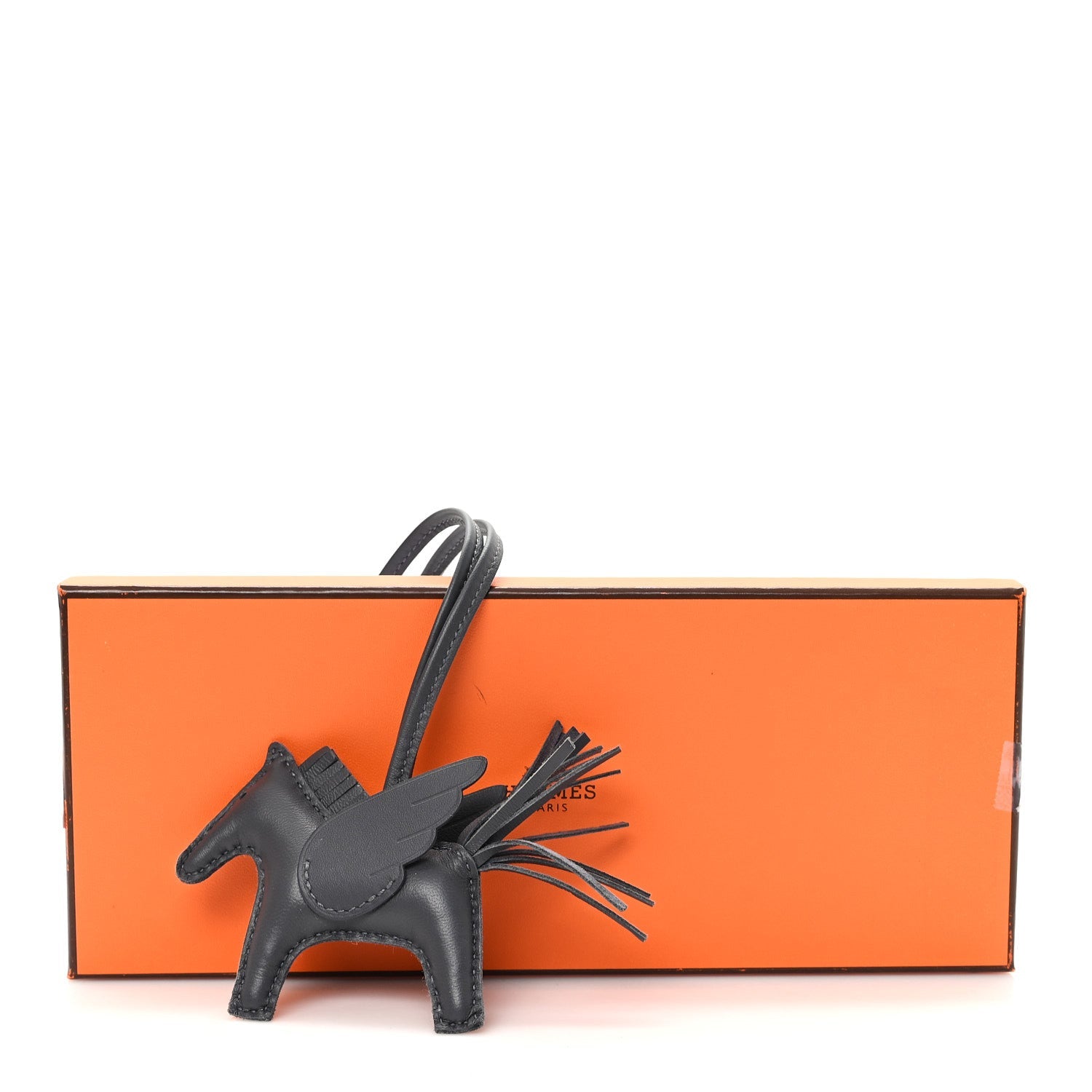 Milo Lambskin Grigri Rodeo Pegase Horse Bag Charm PM Ardoise