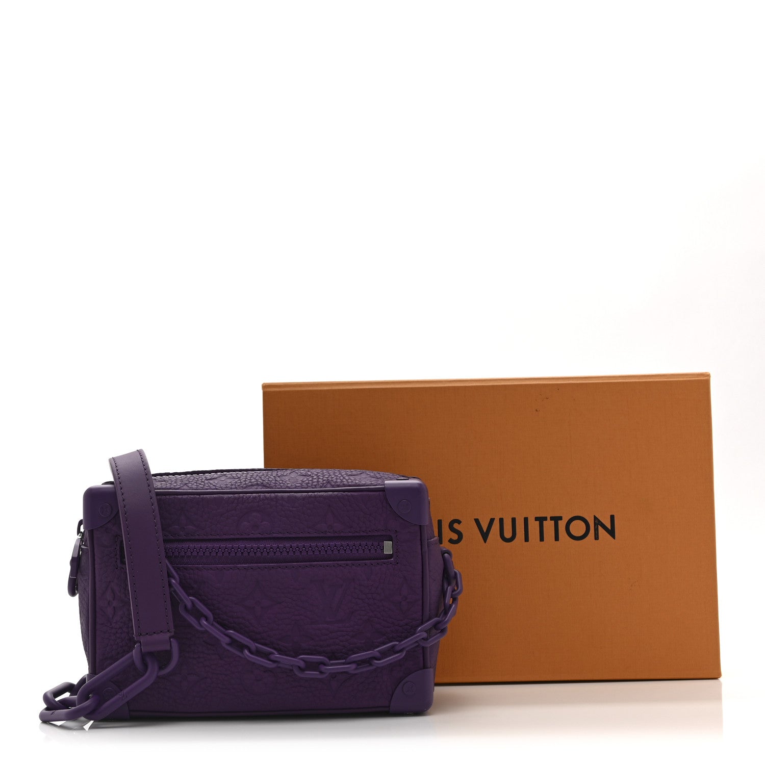 Taurillon Monogram Mini Soft Trunk Black Purple Night