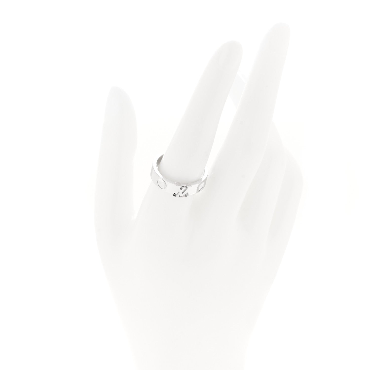 18K White Gold Empreinte LV Ring 58 8.5