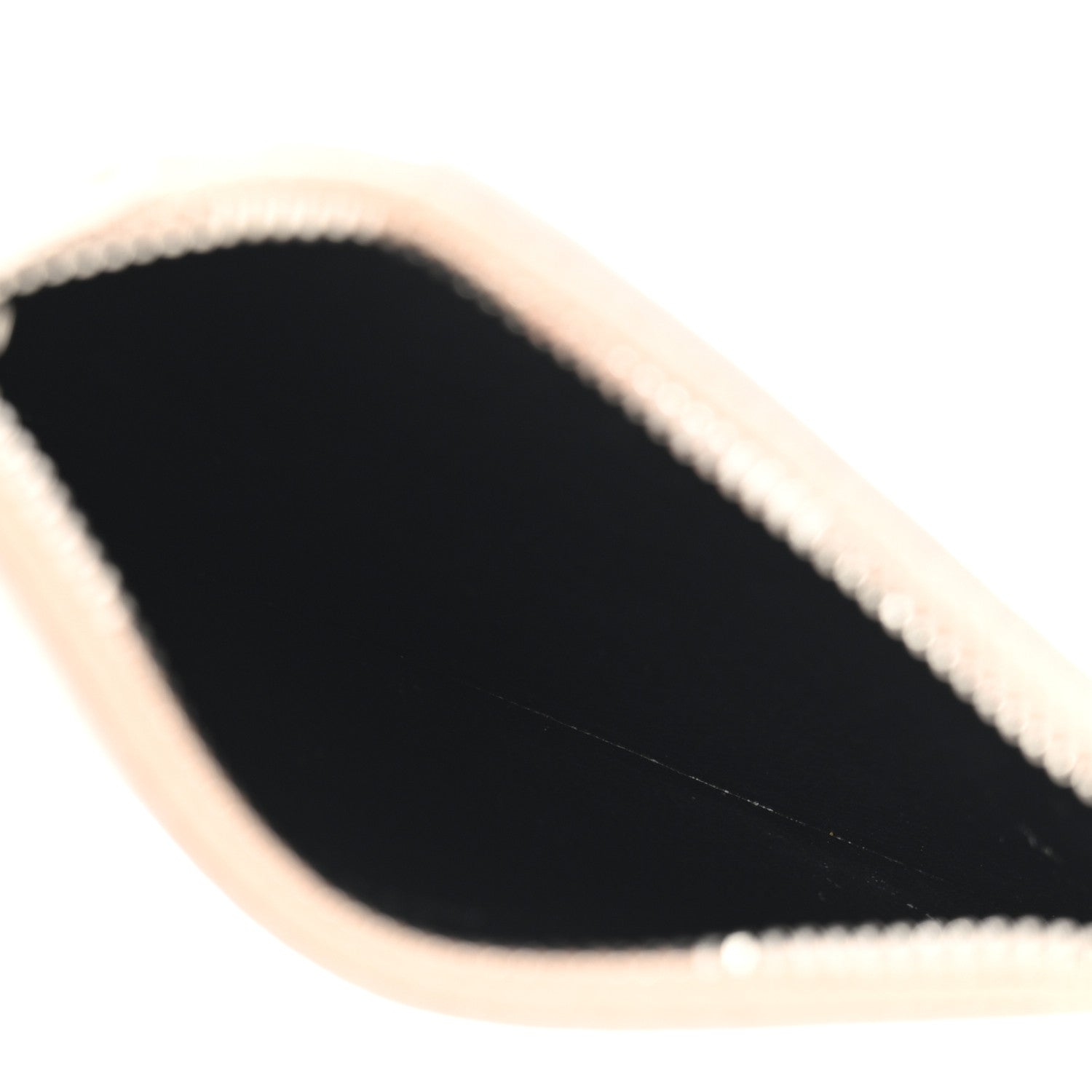 Grained Calfskin 5 Fragments Zip Pouch Card Holder Rose Antic