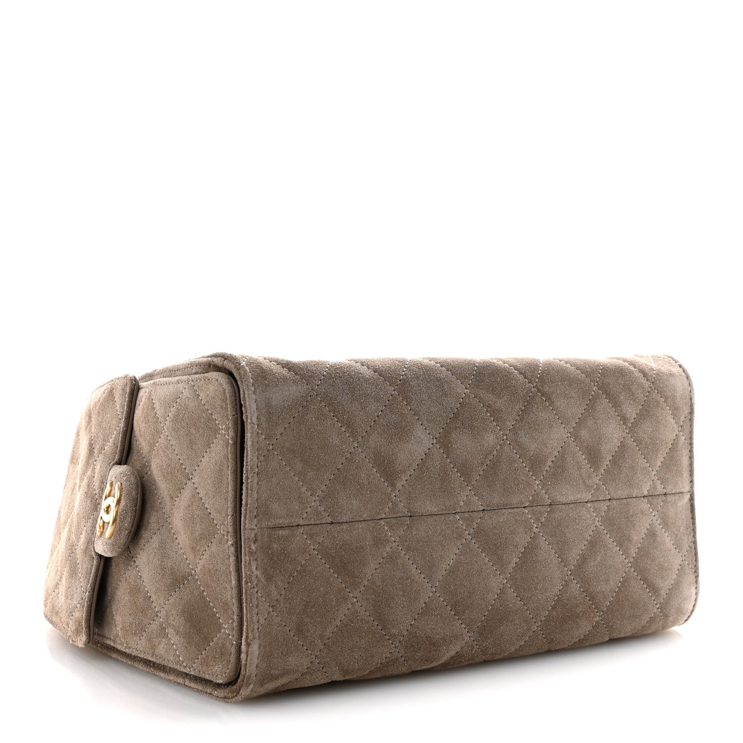 Suede Quilted Small Chanel 25 Handbag Dark Grey