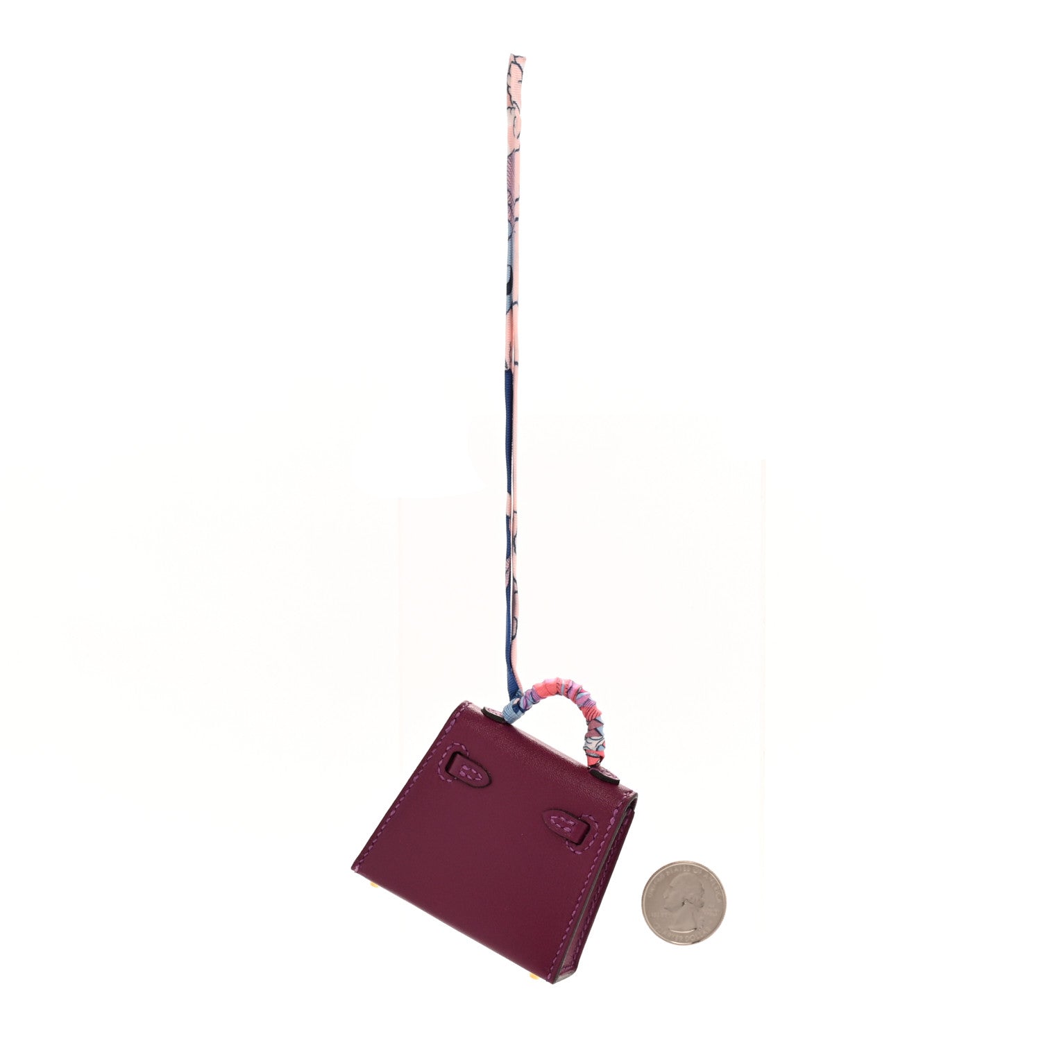 Tadelakt Mini Kelly Twilly Bag Charm Anemone