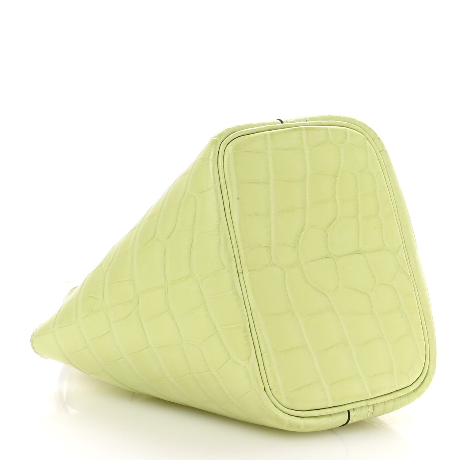 Matte Alligator Micro Picotin Lock Jaune Bourgeon