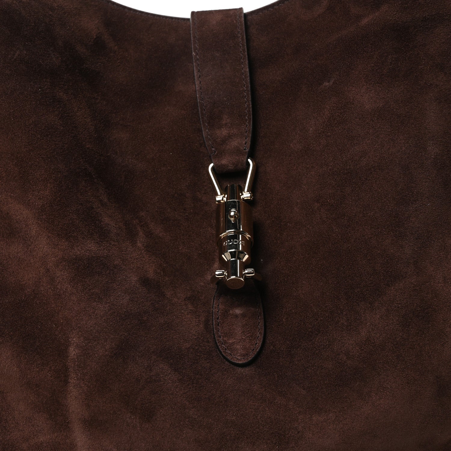 Suede Jackie 1961 Giorno Shoulder Bag Dark Brown