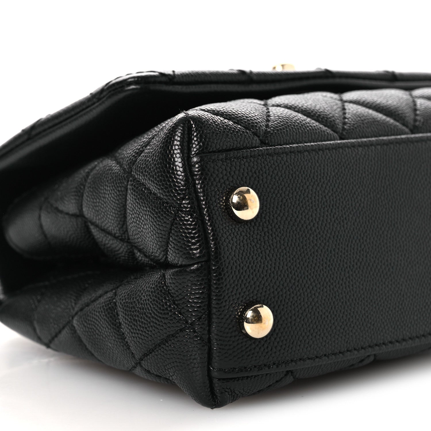 Caviar Quilted Extra Mini Coco Handle Flap Black