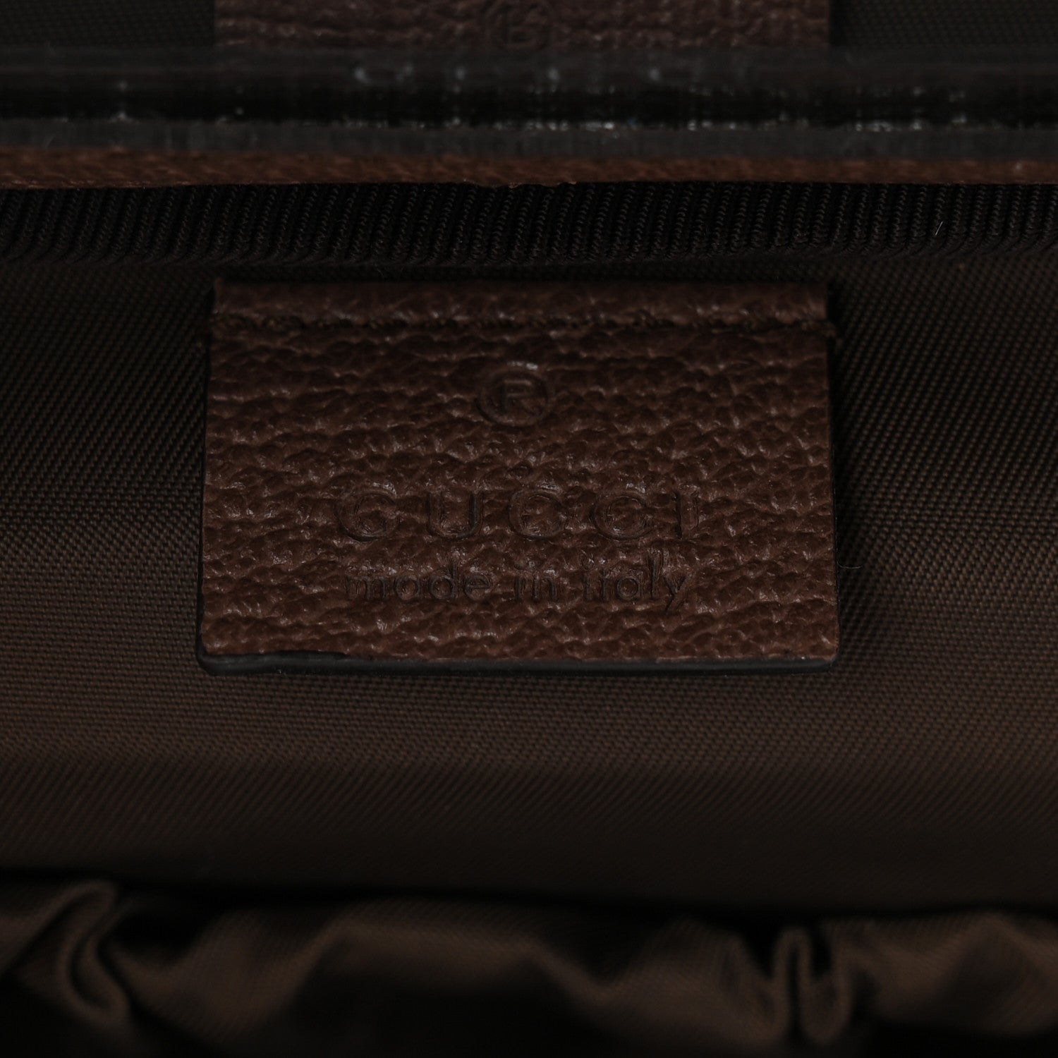 GG Supreme Monogram Textured Calfskin Web Ophidia Vanity Cosmetic Case Beige Ebony New Acero