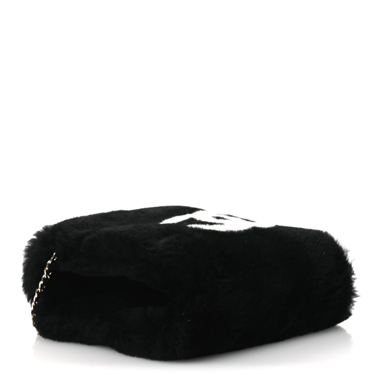 Muff Shearling Lambskin Bag Black Ecru