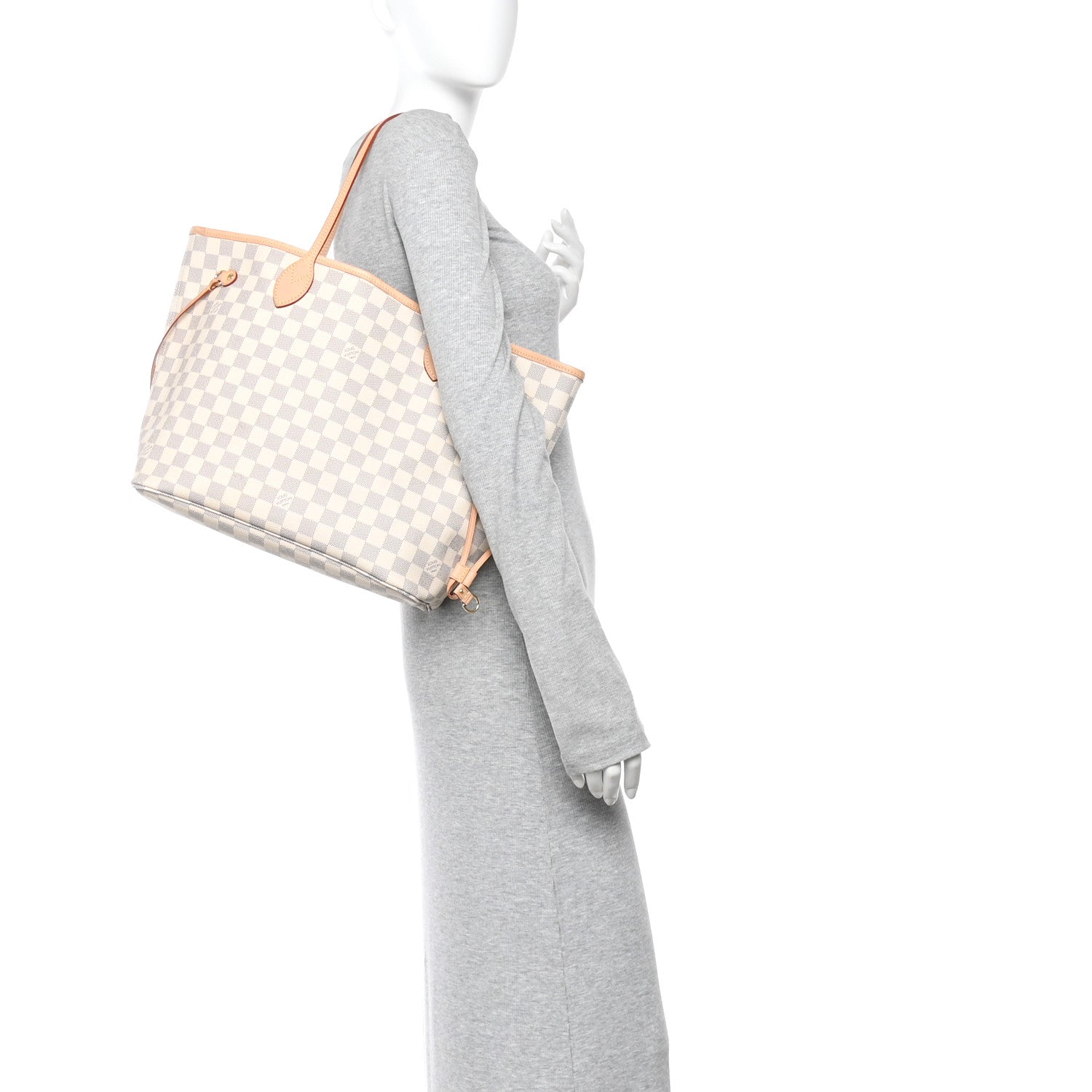 Damier Azur Neo Neverfull MM Rose Ballerine