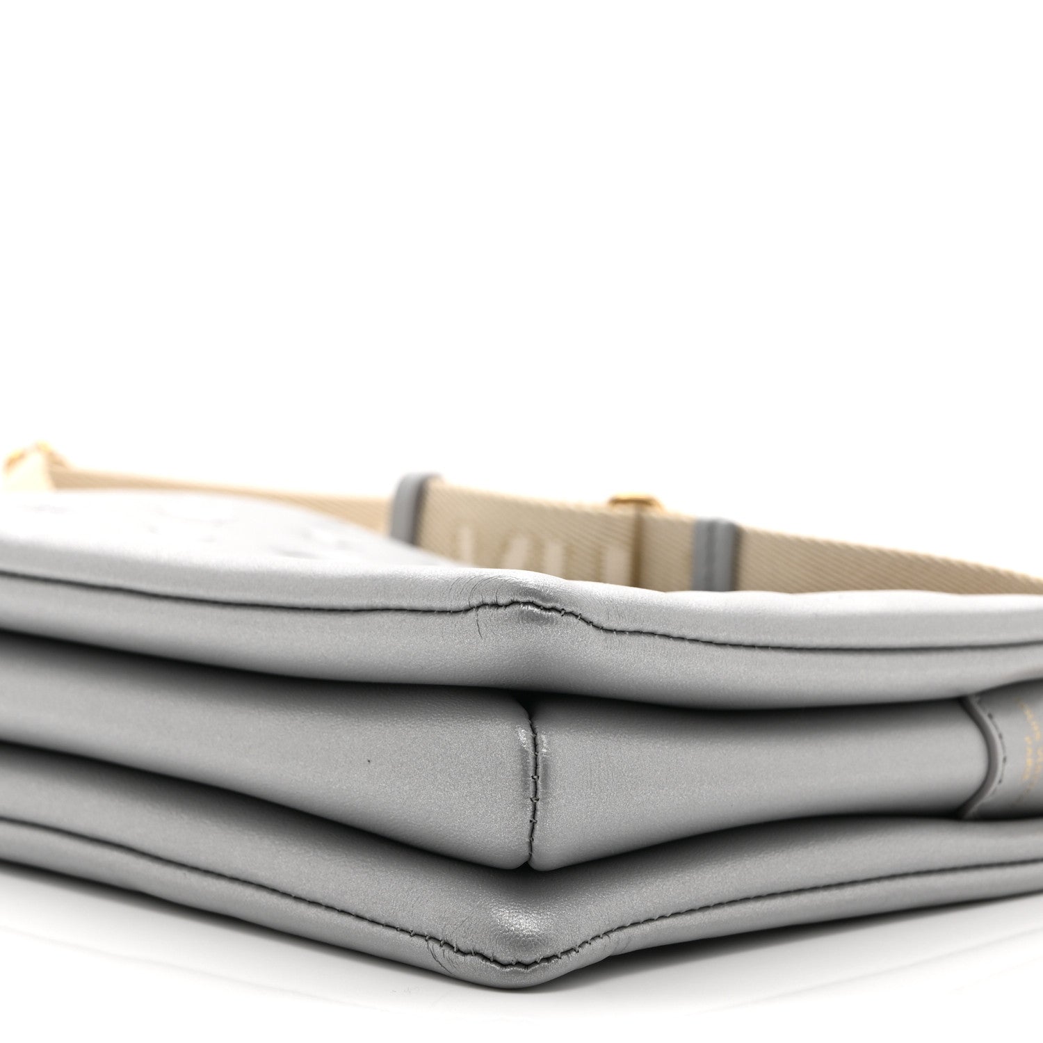 Lambskin Embossed Monogram Coussin PM Silver