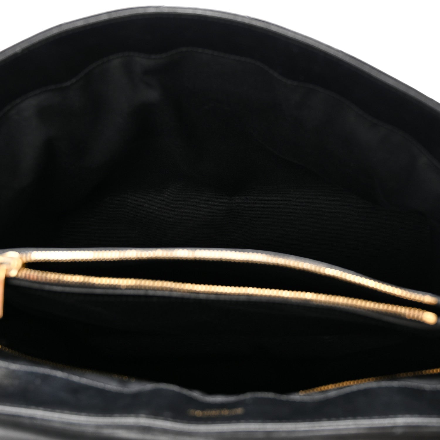 Calfskin Y Quilted Monogram Large Loulou Chain Satchel Black