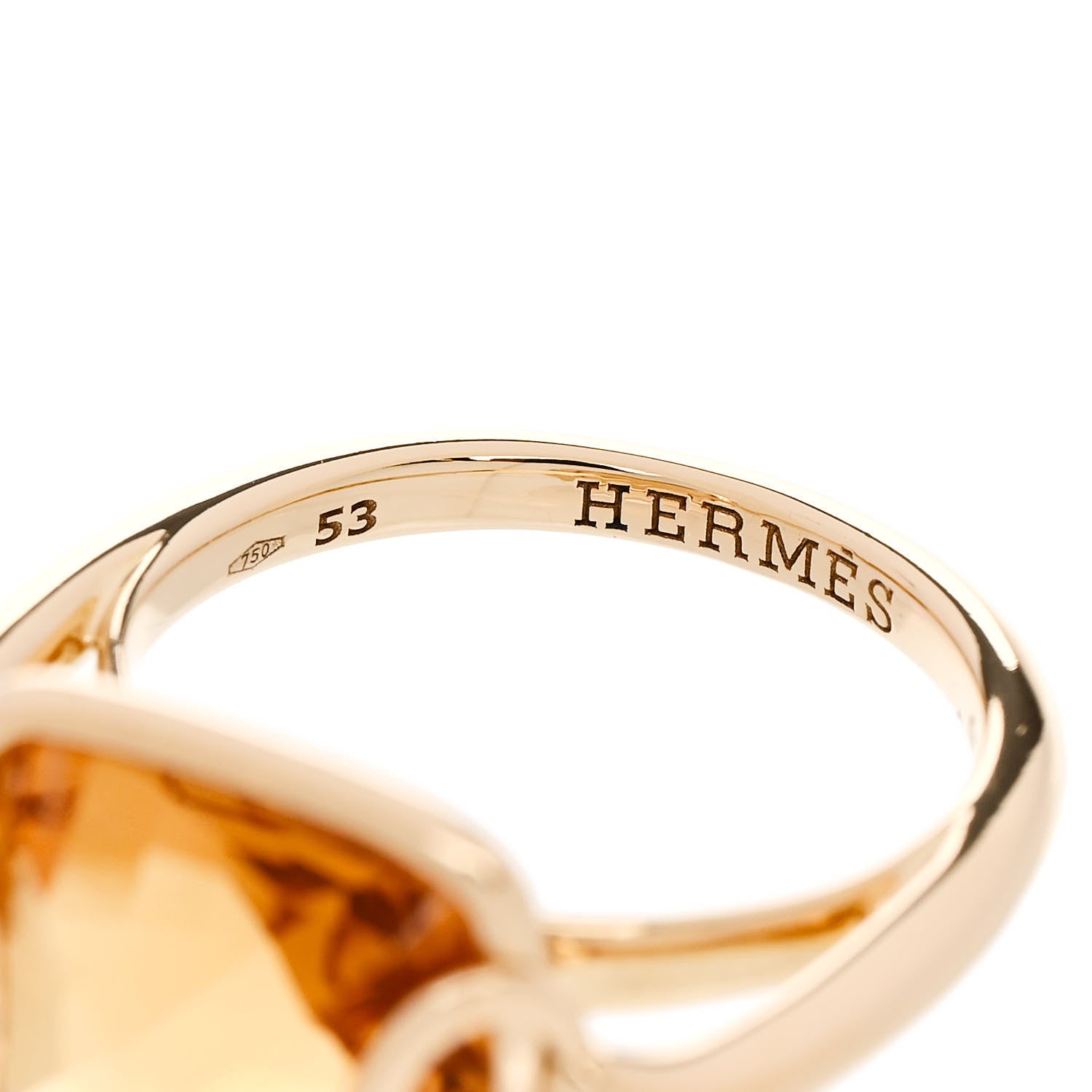 18K Yellow Gold Citrine Nausicaa Ring 53 6.5