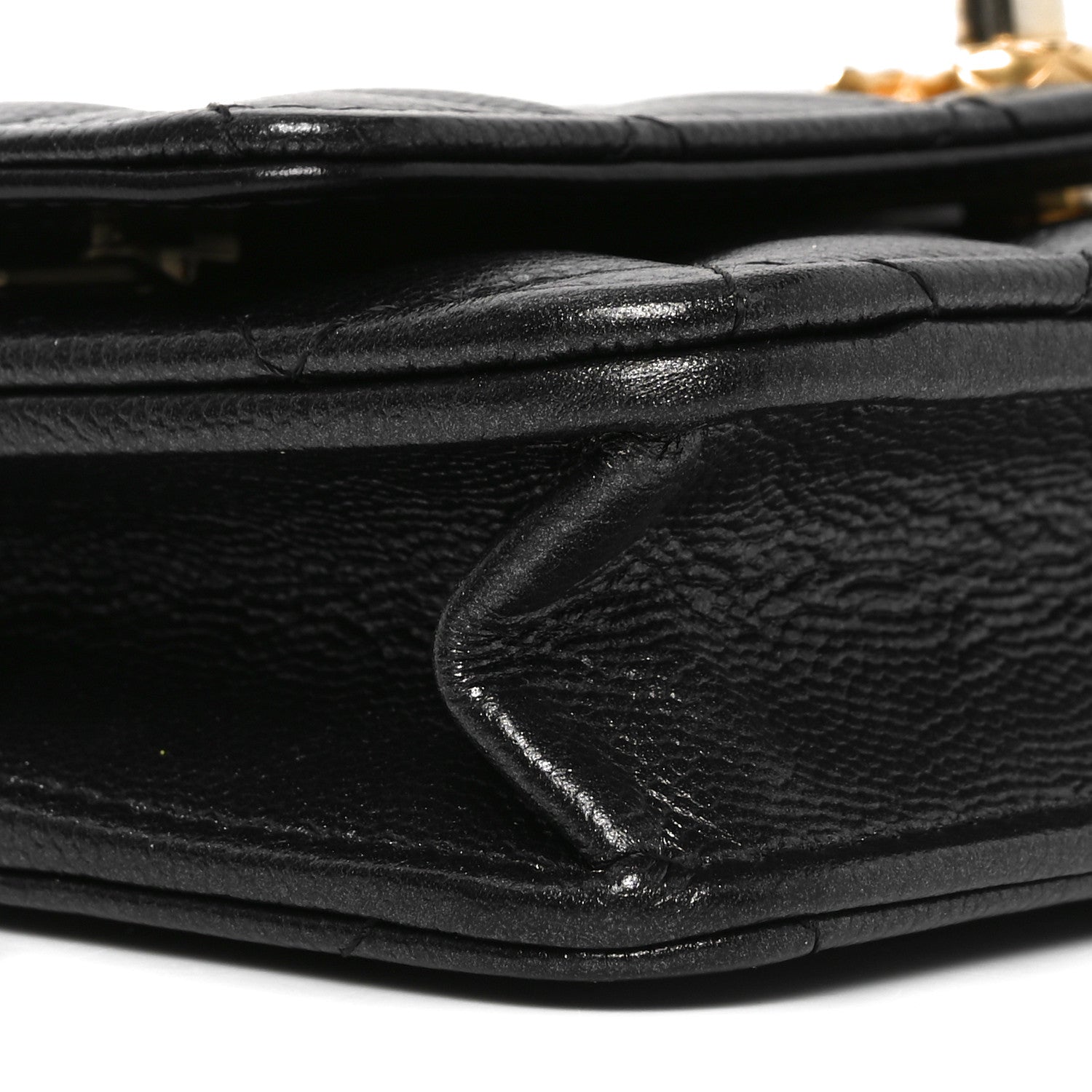 Pearly Caviar Quilted Fit For You Wallet On Chain WOC Navy