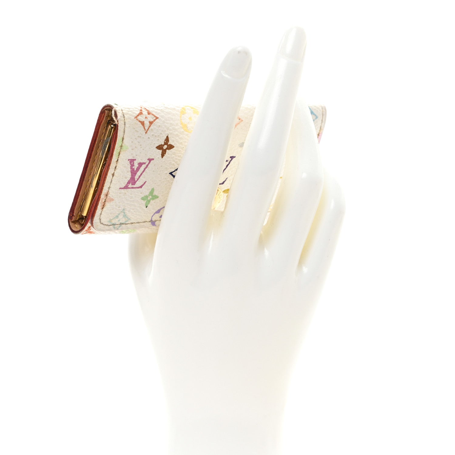 Monogram Multicolor Multicles 4 Key Holder White