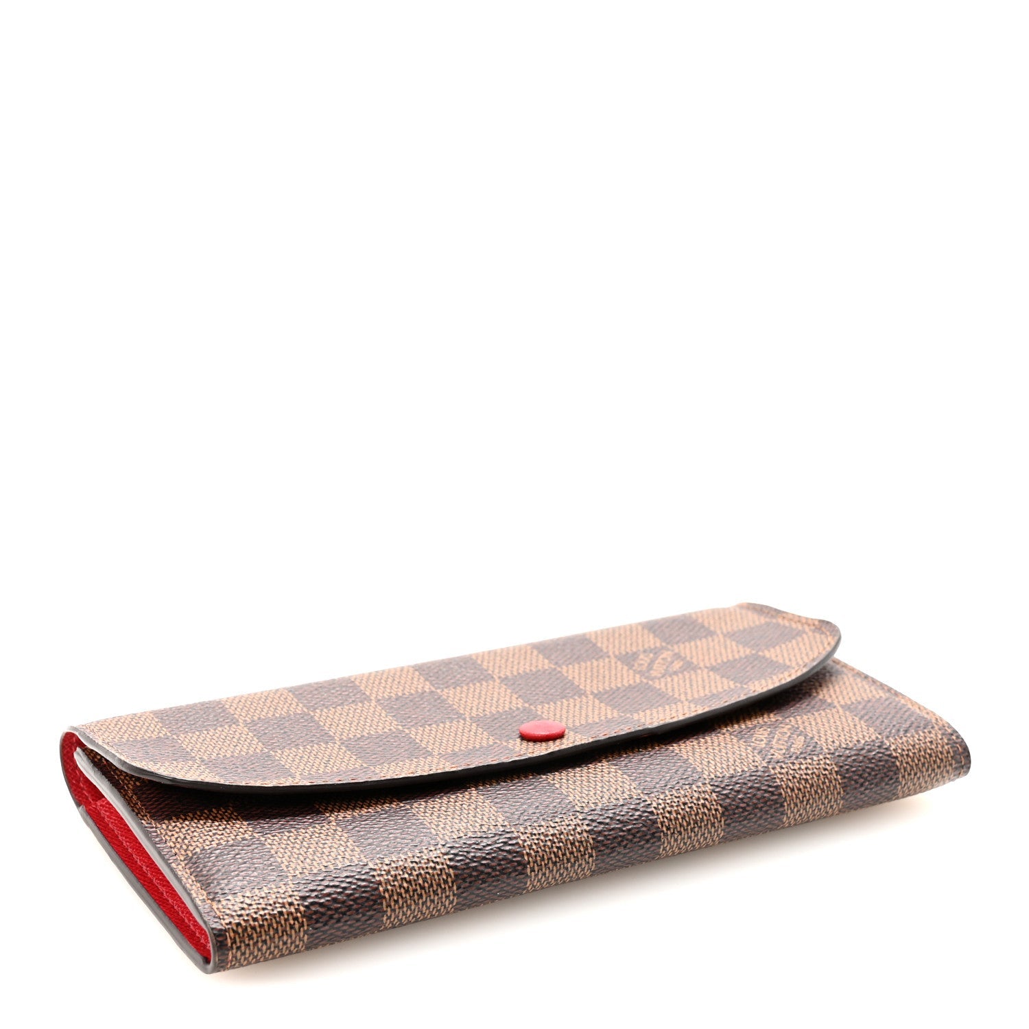 Damier Ebene Emilie Wallet Red