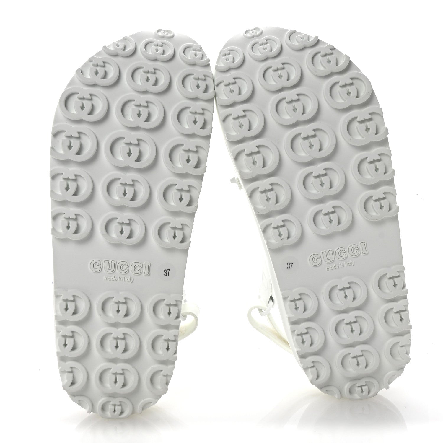 Soft Rubber Horsebit Touch Womens Strapped Sandals 37 Great White