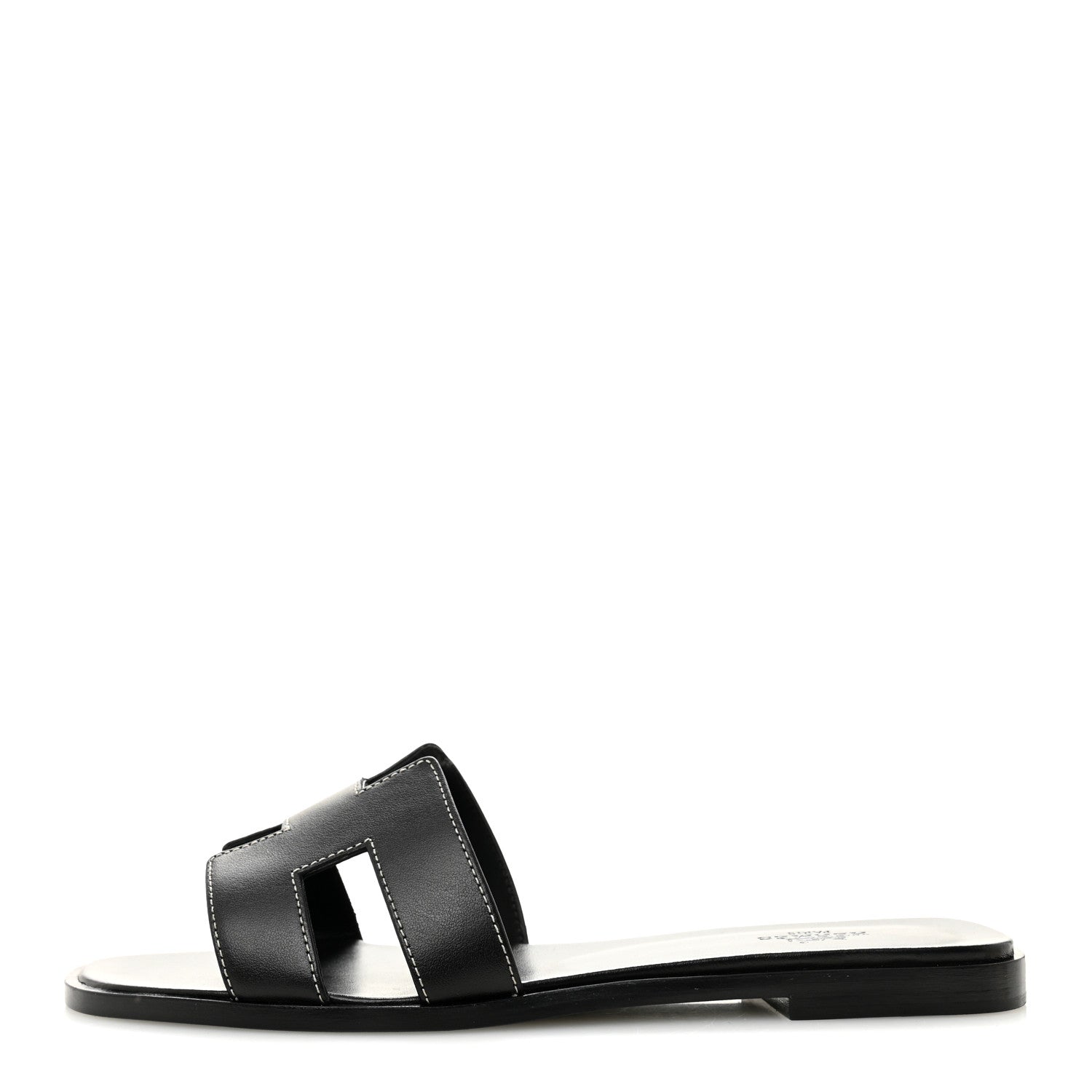 Box Calfskin Oran Sandals 39.5 Black