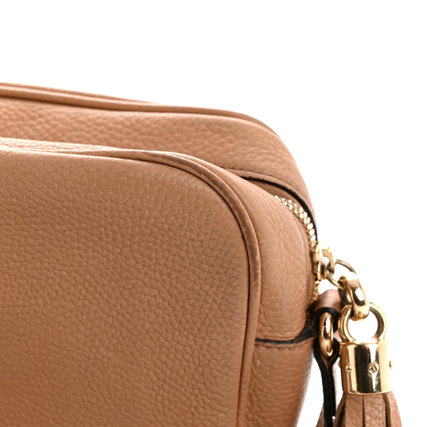 Pebbled Calfskin Small Soho Disco Bag Rose Beige