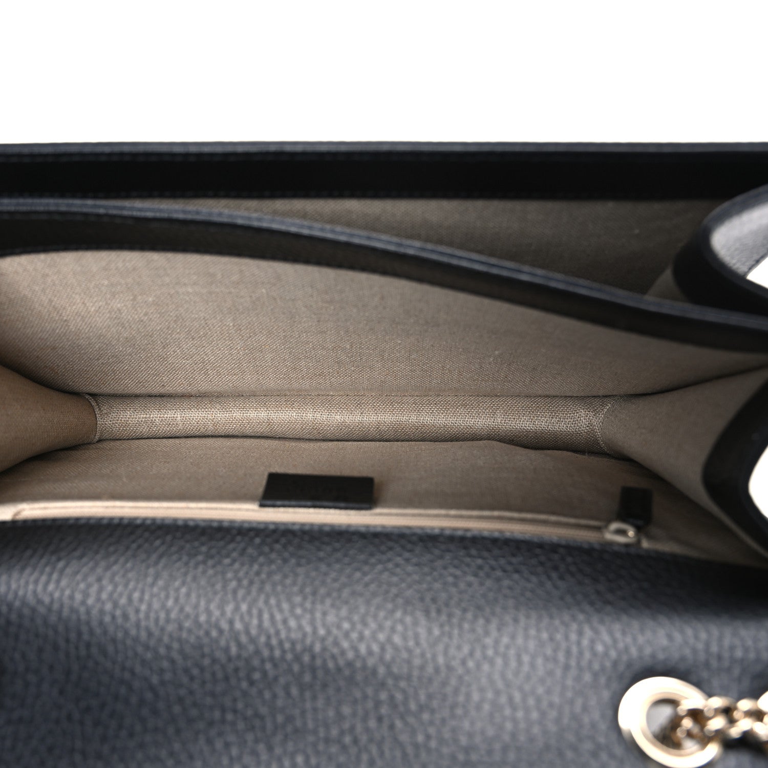 Dollar Calfskin Interlocking G Shoulder Bag Black