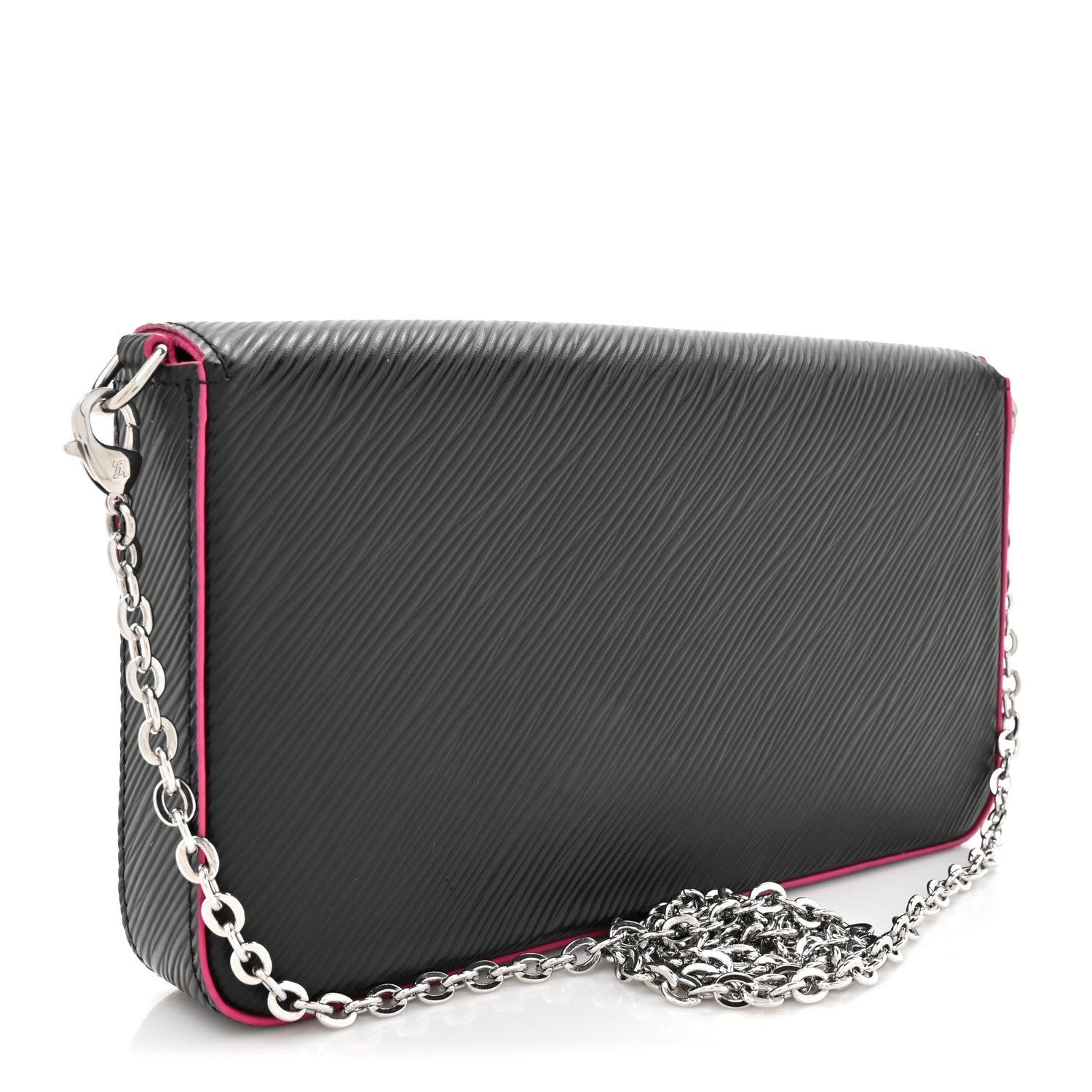 Epi Pochette Felicie Black Hot Pink