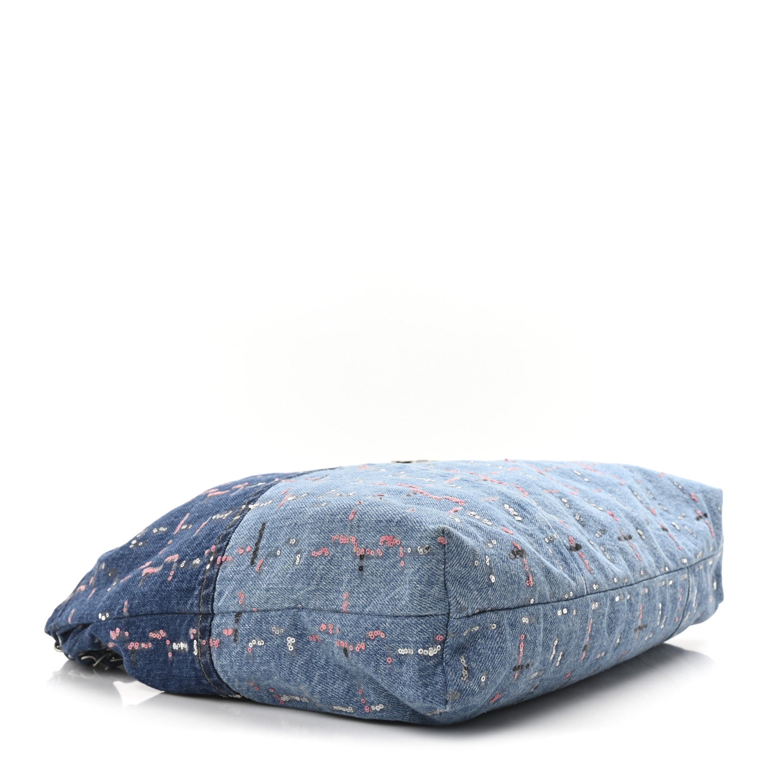 Denim Sequin Chanel 22 Blue