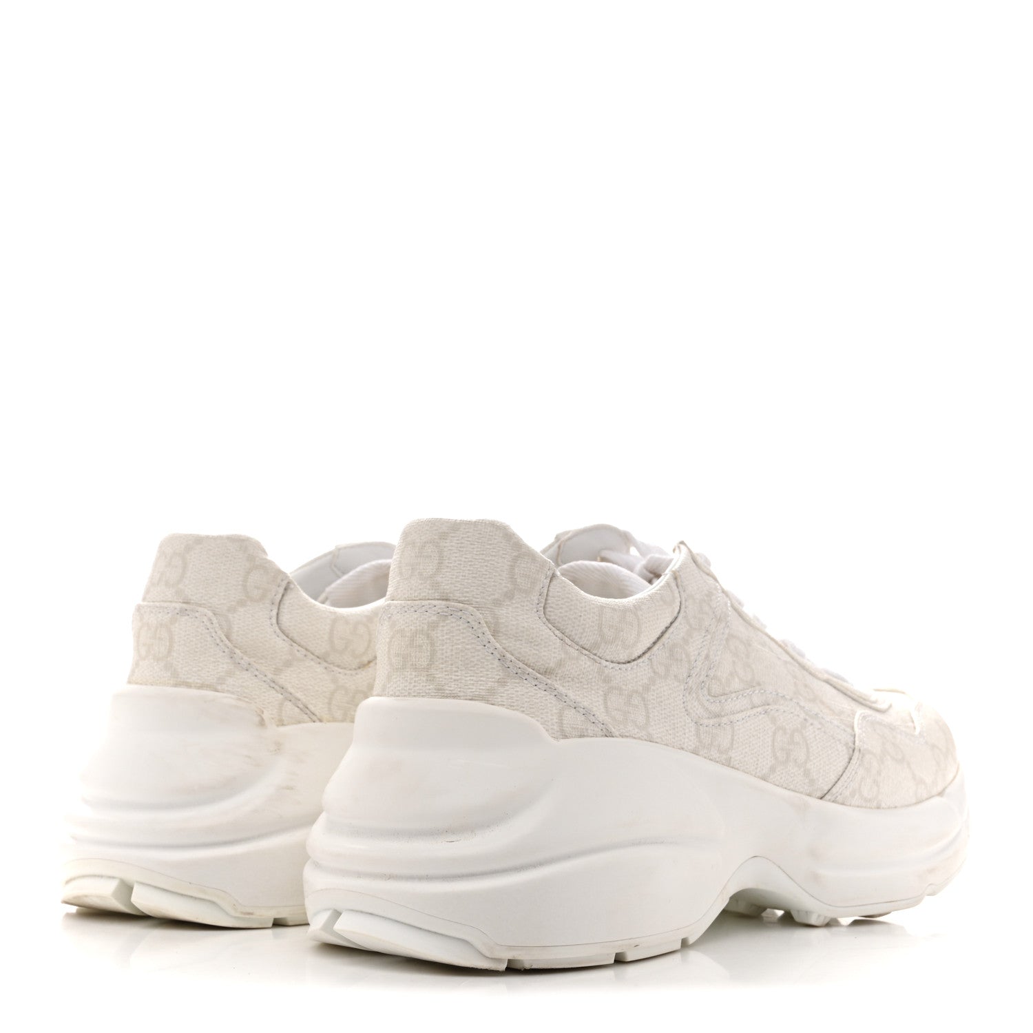 GG Supreme Monogram Womens Rhyton Sneakers 36.5 White