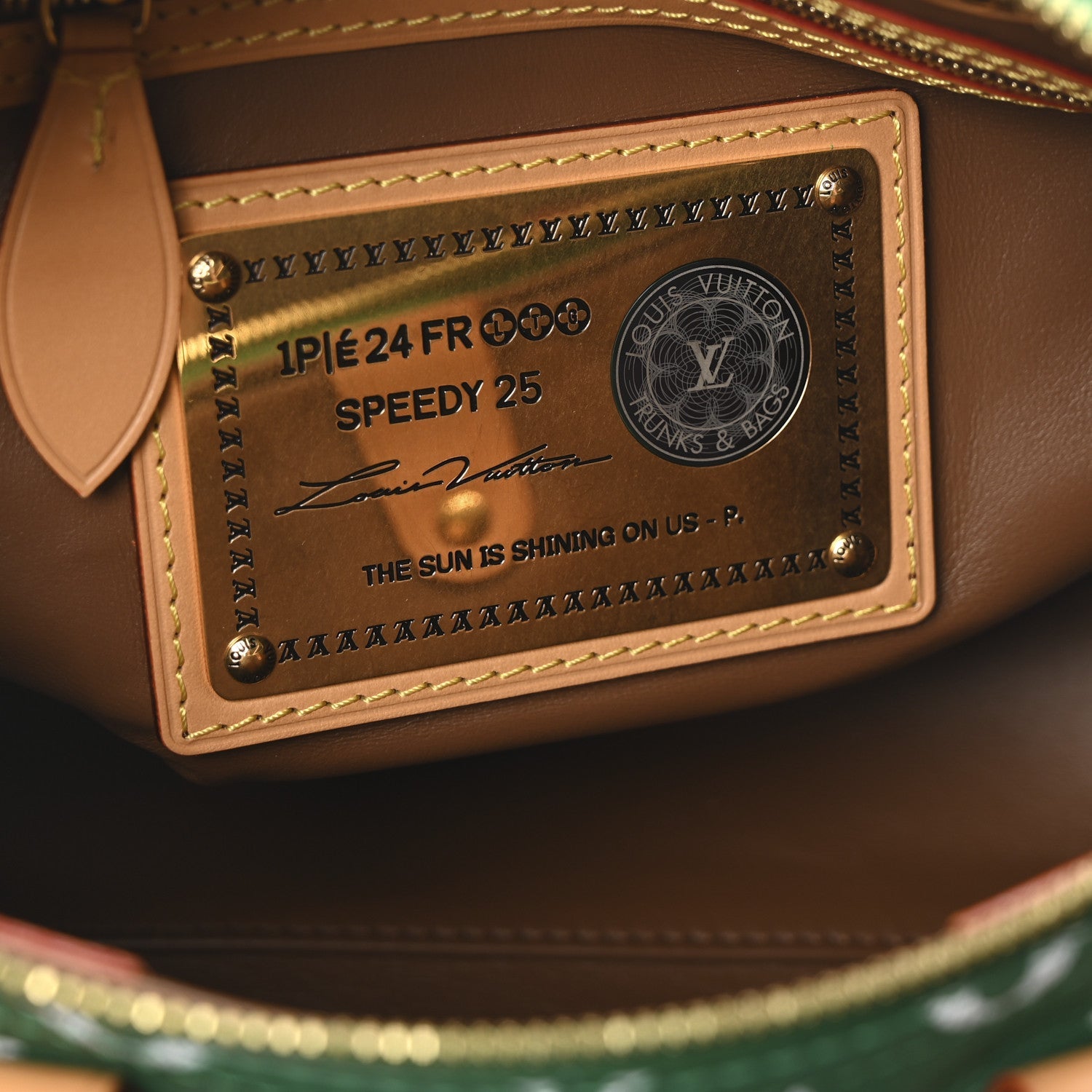 Calfskin Monogram Speedy P9 Bandouliere 25 Green