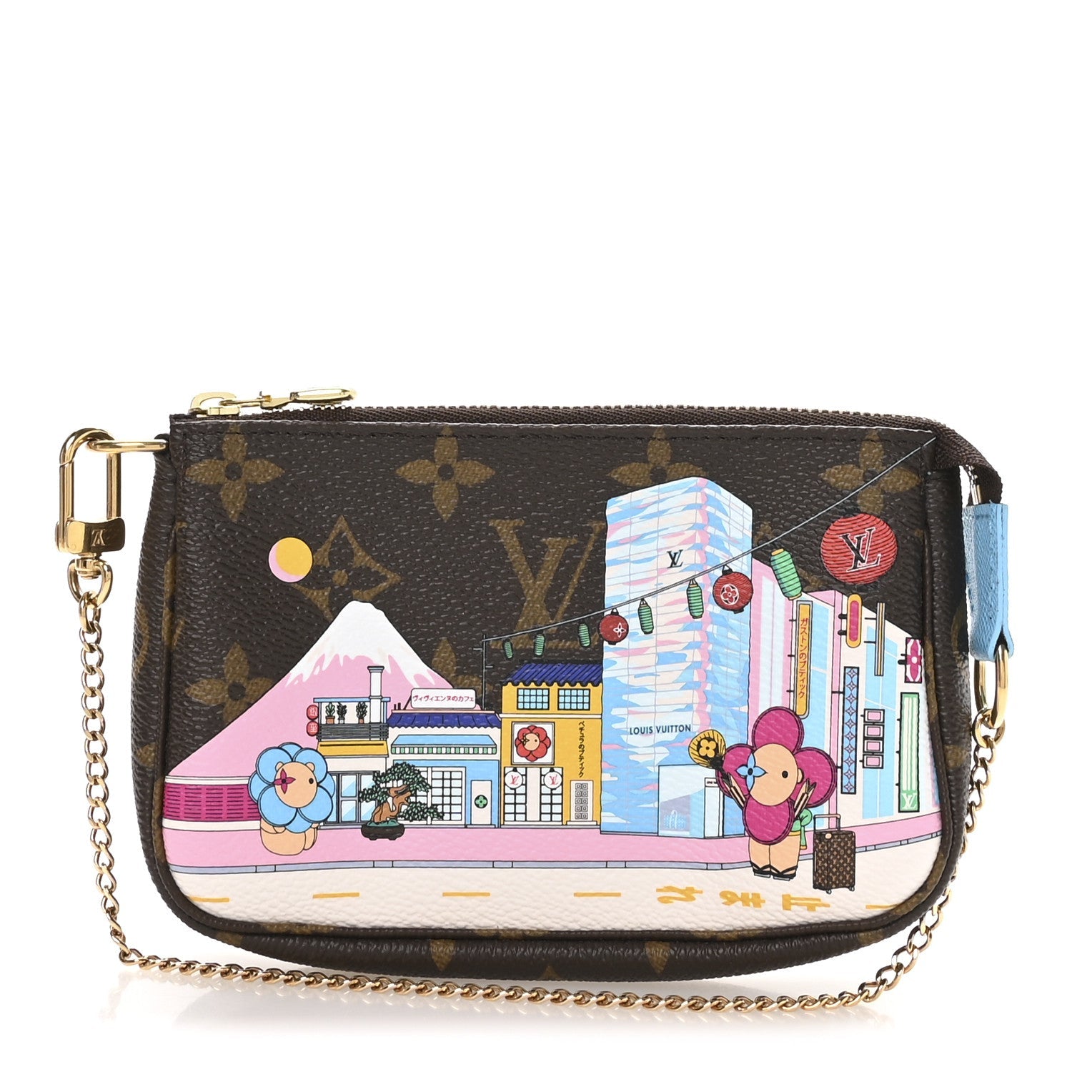 Monogram 2022 Christmas Animation Tokyo Mini Pochette Accessories Blue