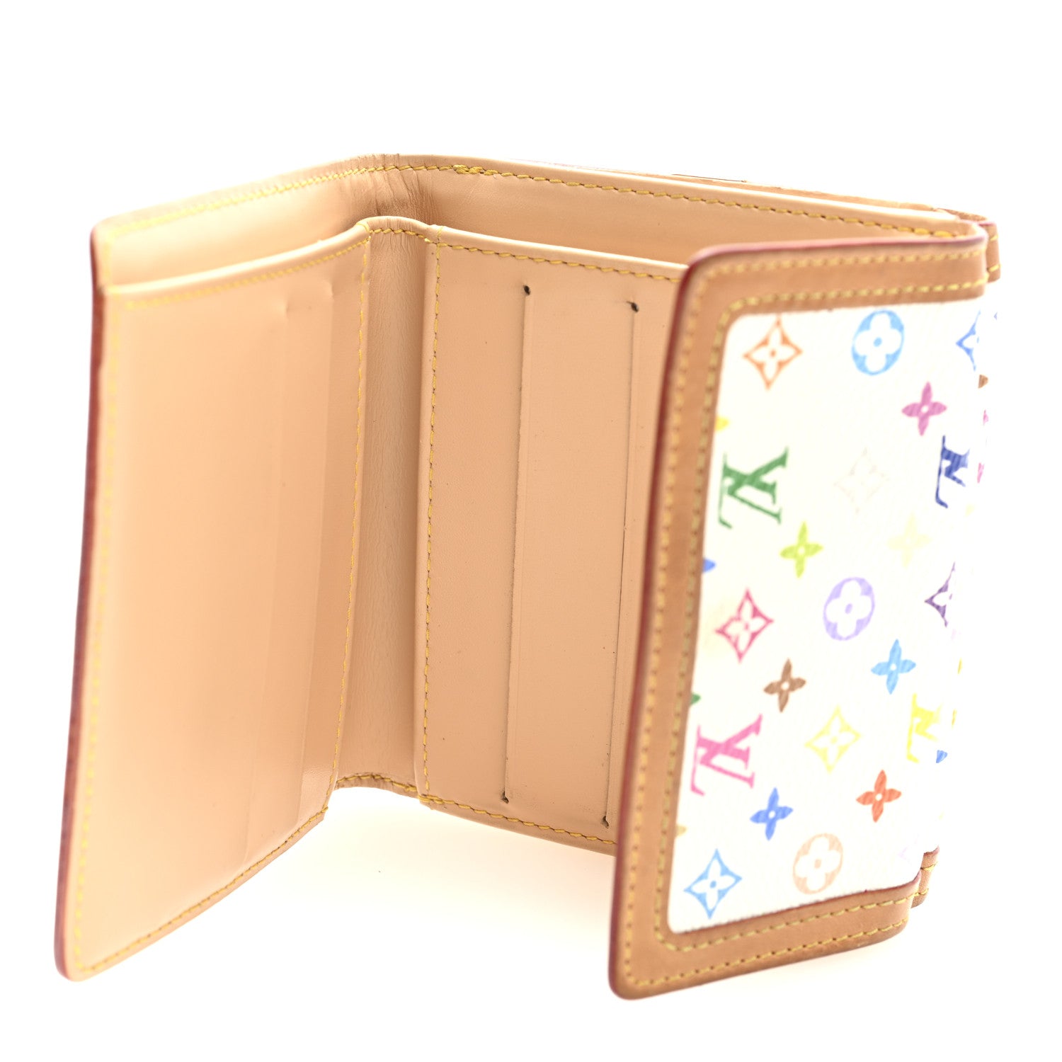 Monogram Multicolor Porte-Monnaie Billets Wallet White