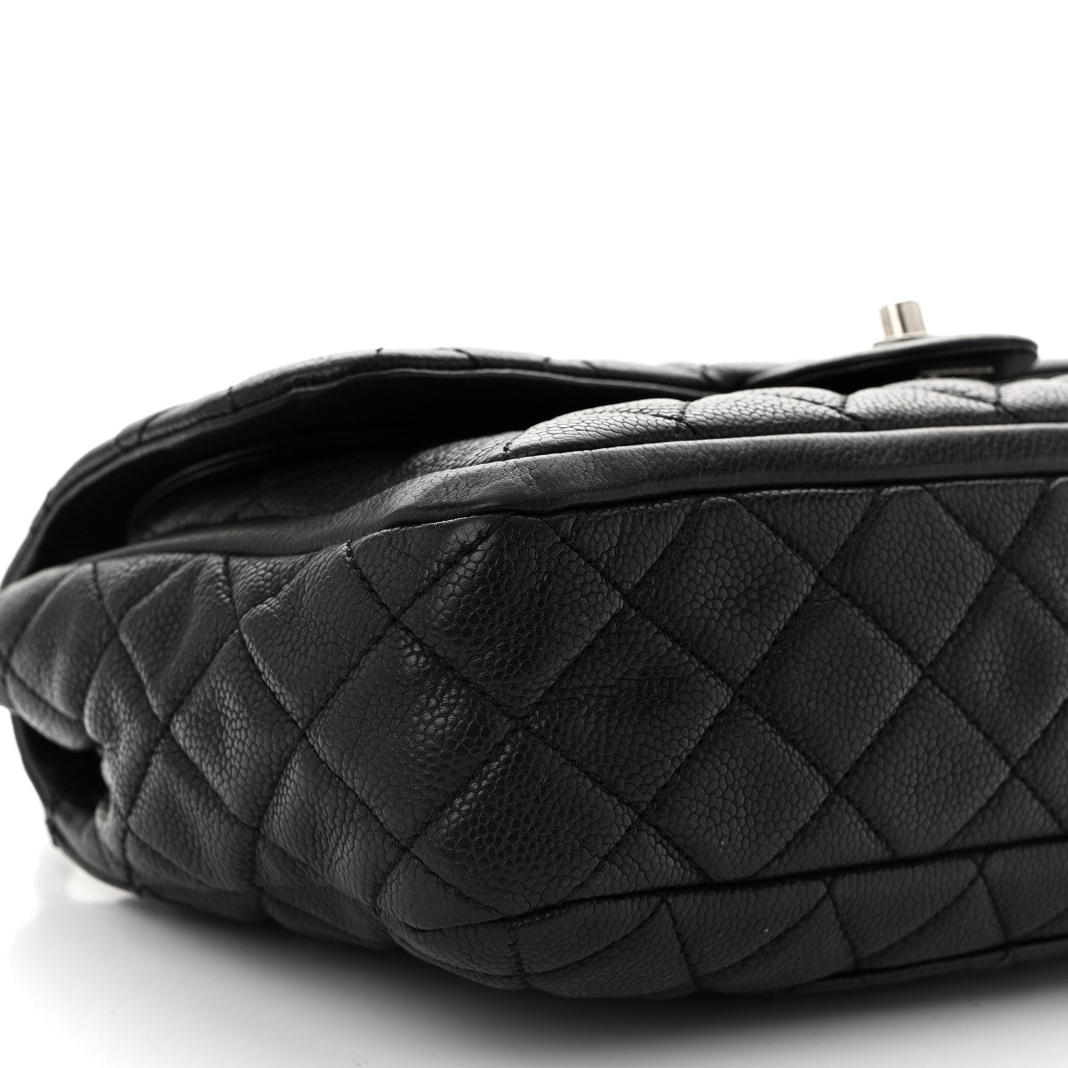 Caviar Quilted Large Now and Forever Flap Black