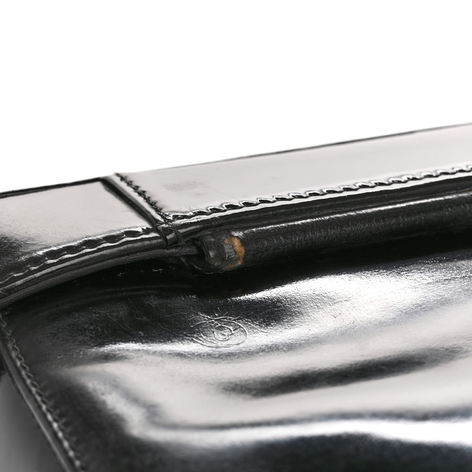 Patent CC Vanity Cosmetic Case Black