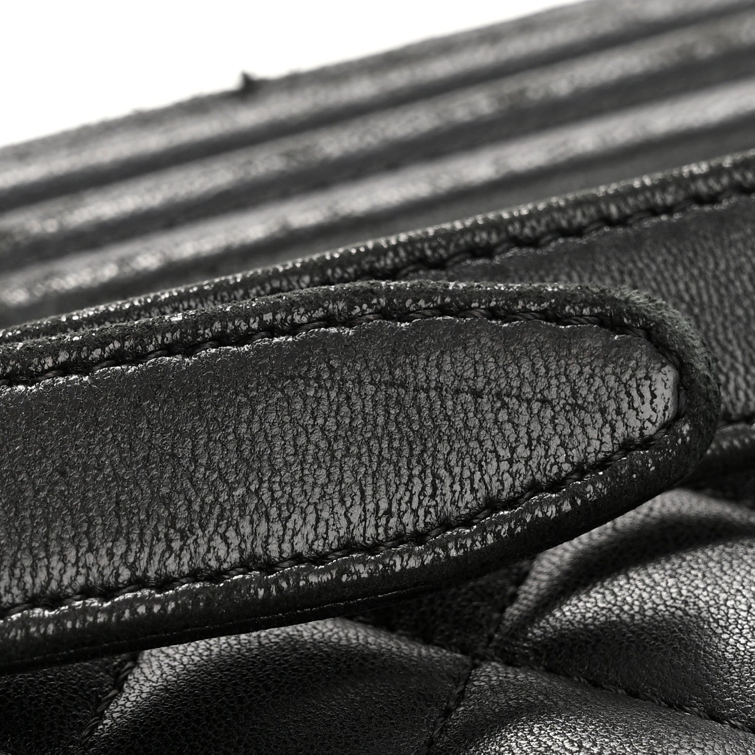 Lambskin Quilted Medium Boy Flap Black