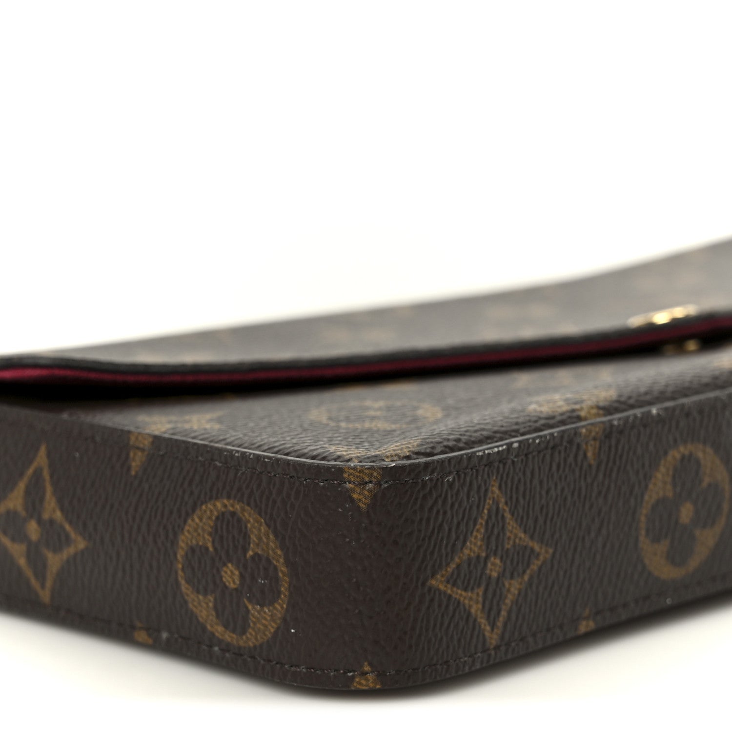 Monogram Pochette Felicie Chain Wallet Fuchsia