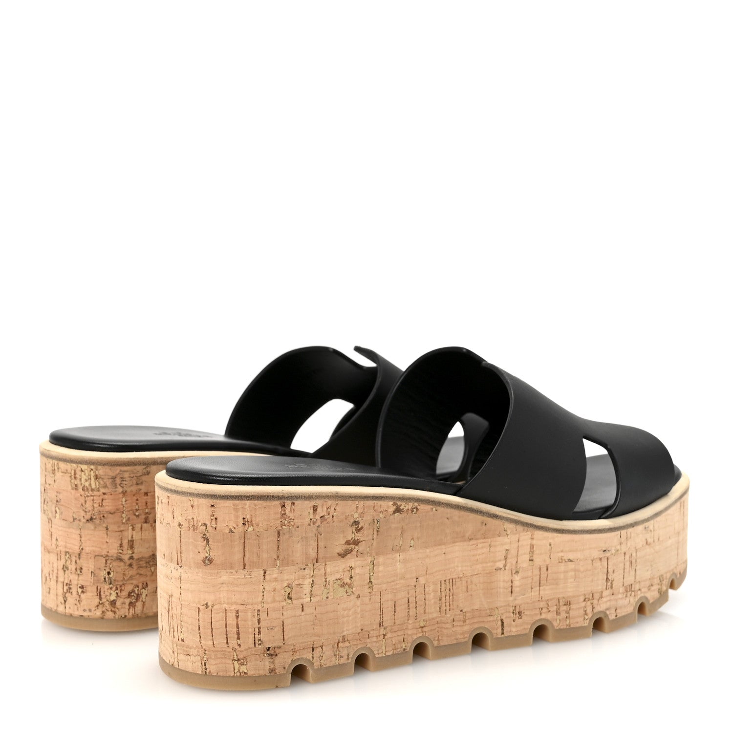 Calfskin Cork Eze 30 Sandals 39 Black
