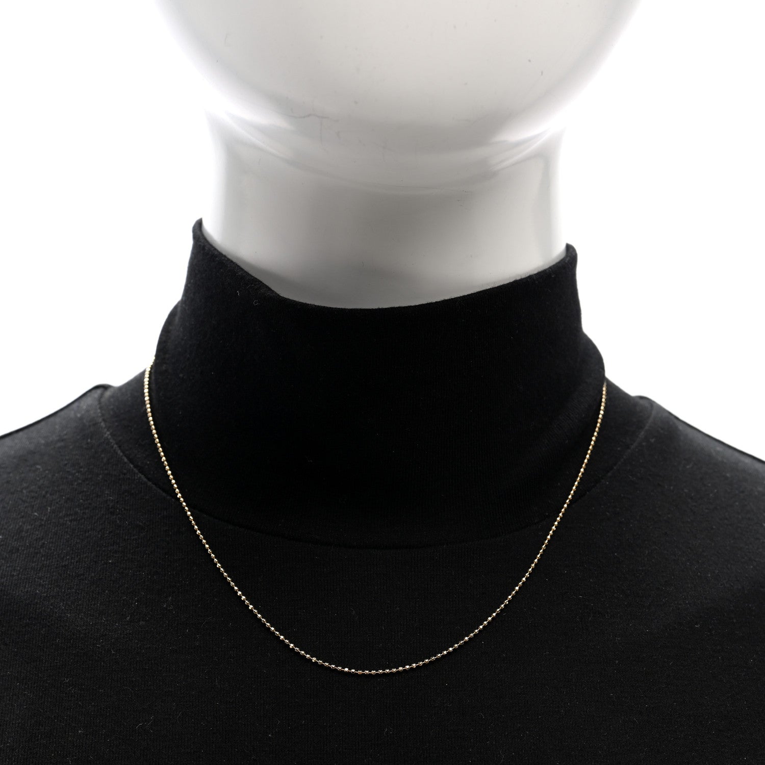 14K Yellow Gold Bead Chain Necklace