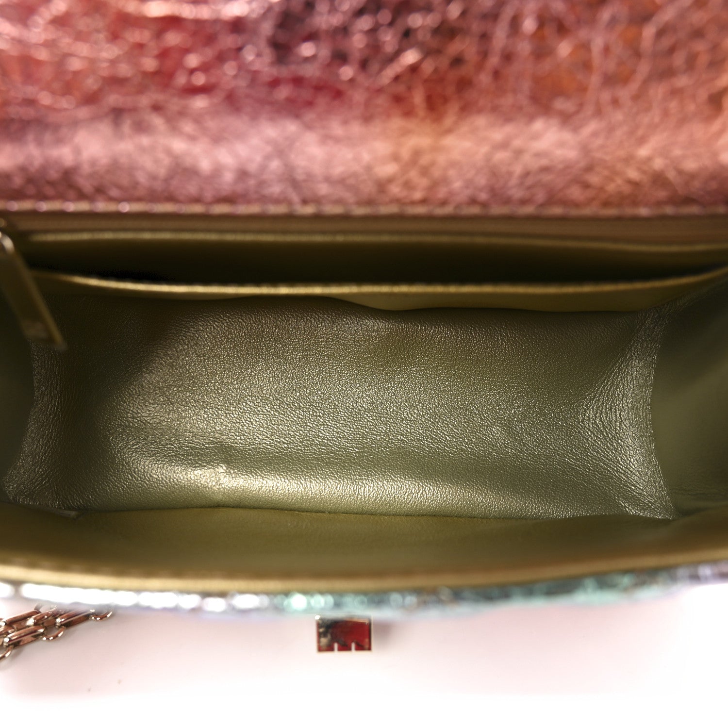 Metallic Goatskin Quilted Mini 2.55 Reissue Flap Multicolor