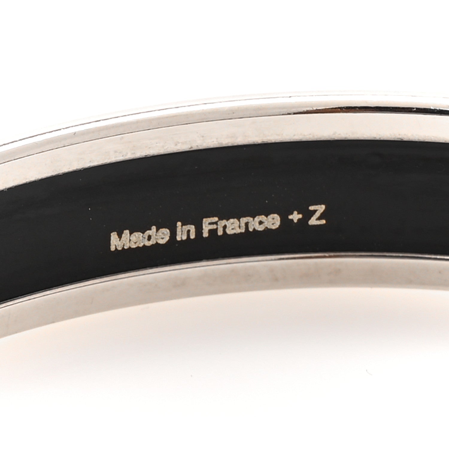 Enamel Printed Narrow L'Arrier Main Bracelet 65 Black White
