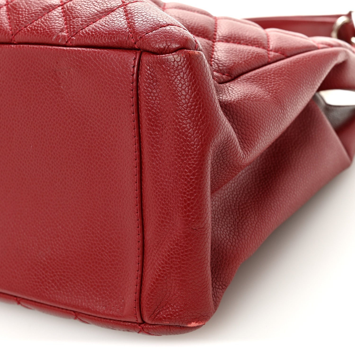 Caviar Quilted Grand Shopping Tote GST Red