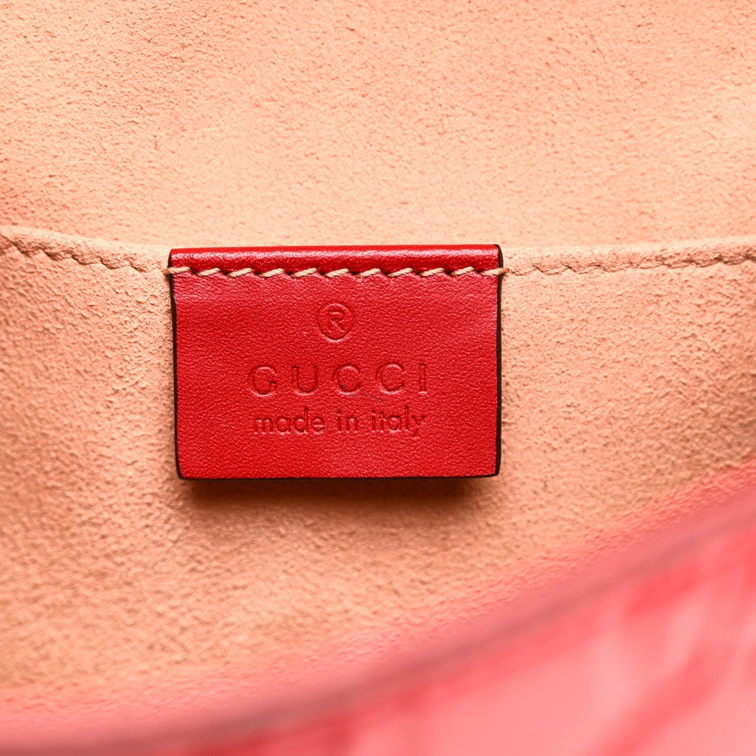 Guccissima Signature Padlock Backpack Hibiscus Red