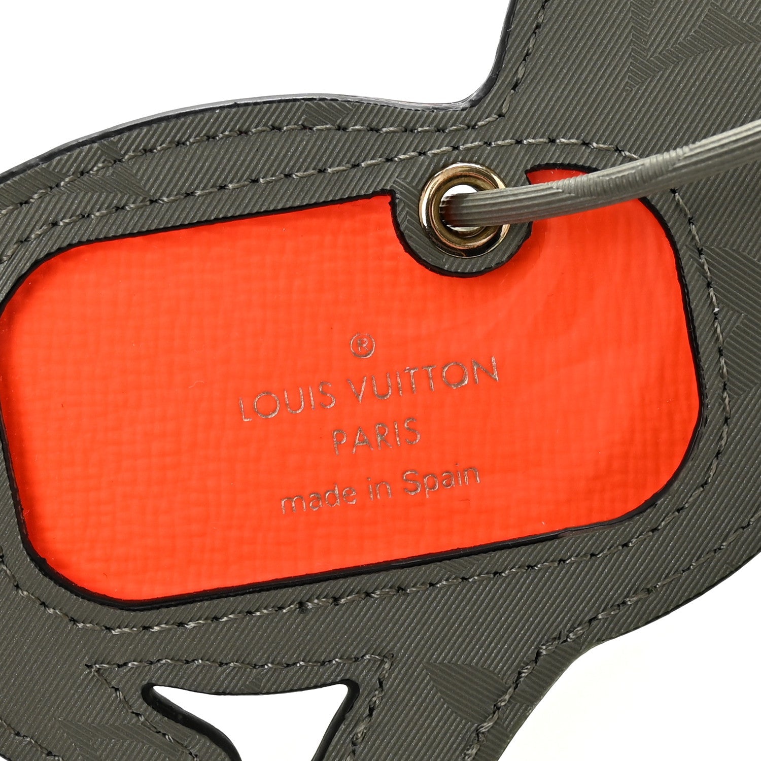 Monogram Titanium Dog Name Tag