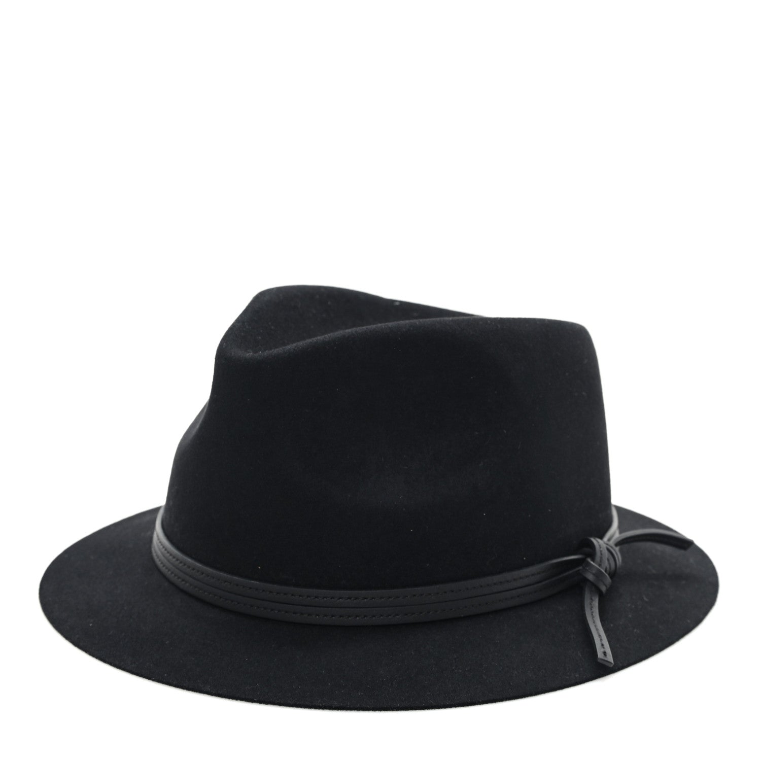 Rabbit Felt Calfskin Hat 59 Black