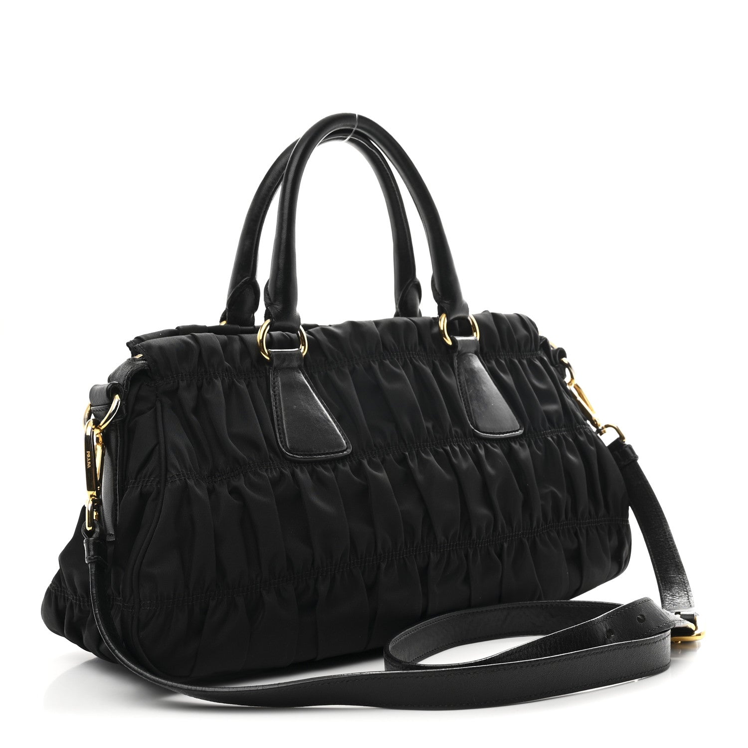 Tessuto Nylon Gaufre Tote Black
