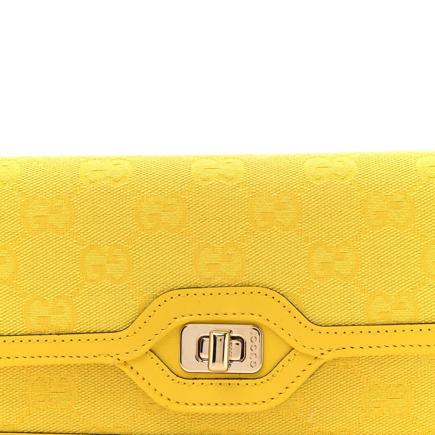 GG Monogram Scratch Lux Calfskin Mini Luce Shoulder Bag Yellow