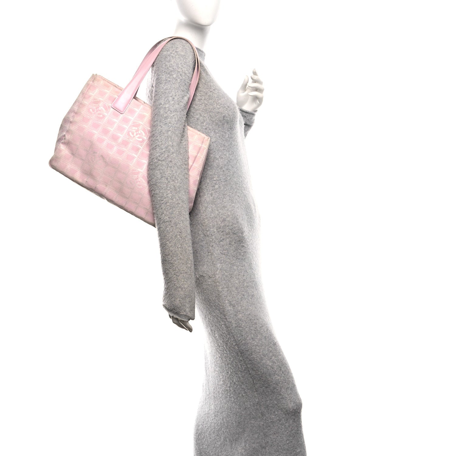 Nylon Medium Travel Tote Pink