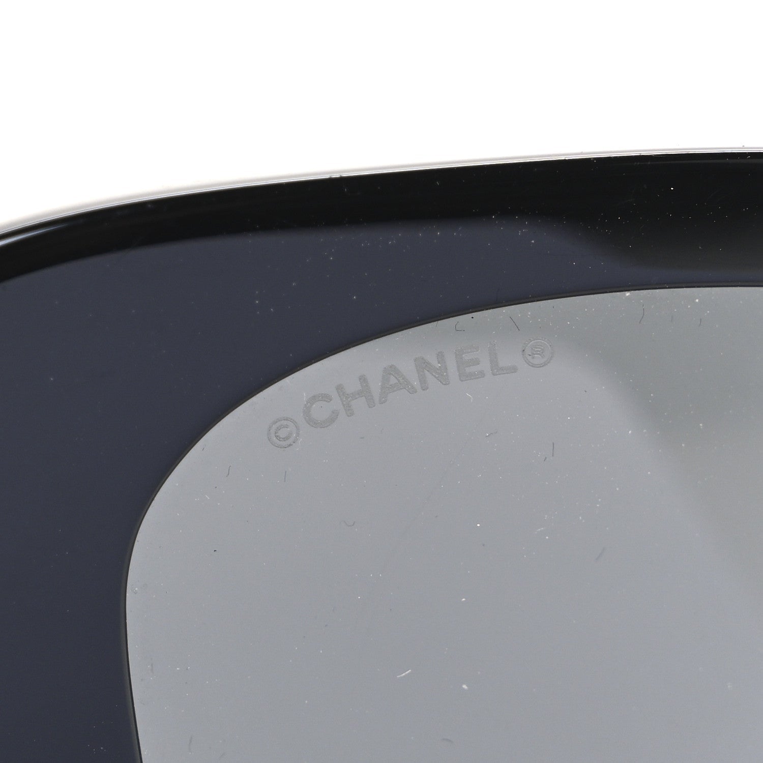 Acetate Strass Square Sunglasses 5422-B Black White
